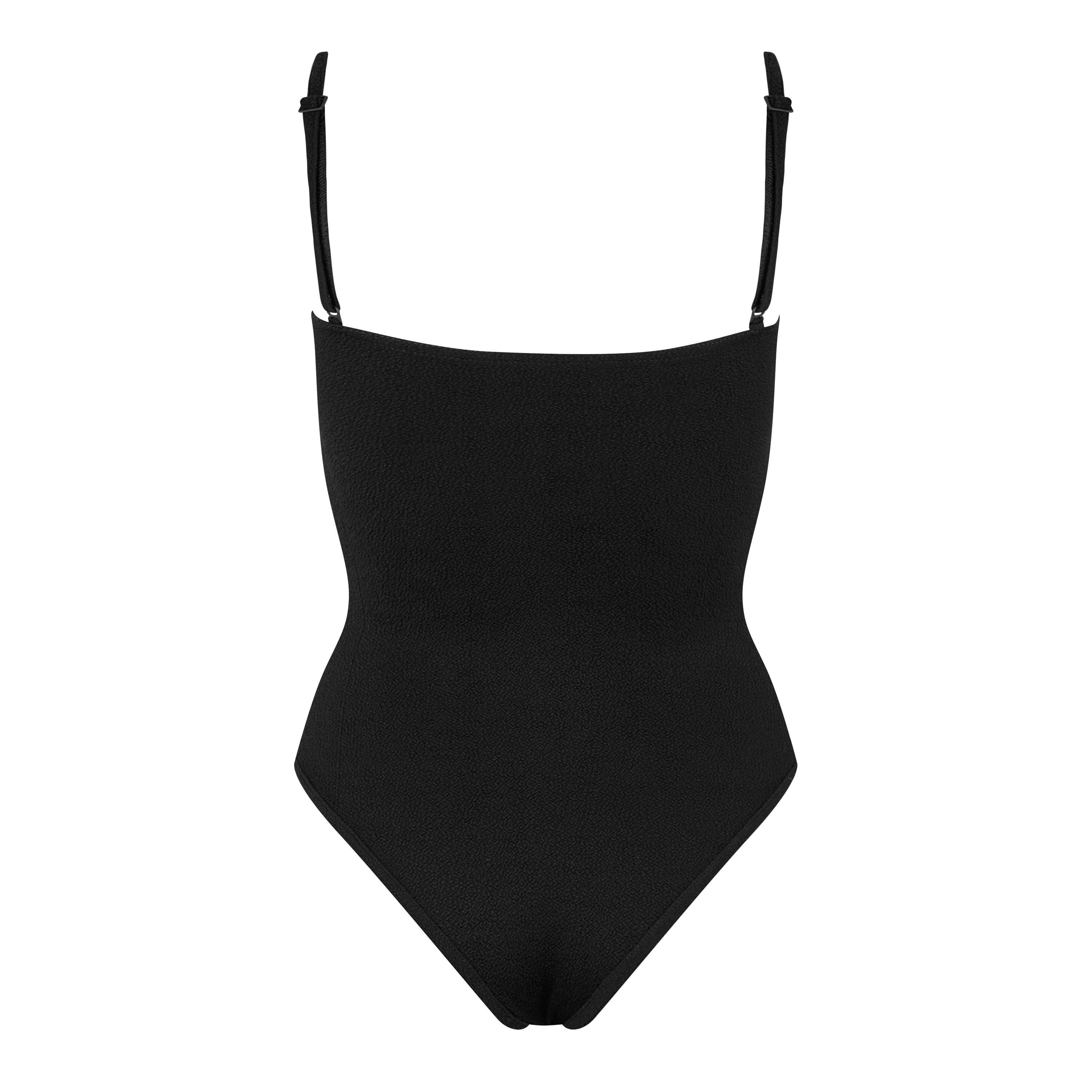Black - Bottega Veneta - Textured Nylon Bustier Bodysuit - 2