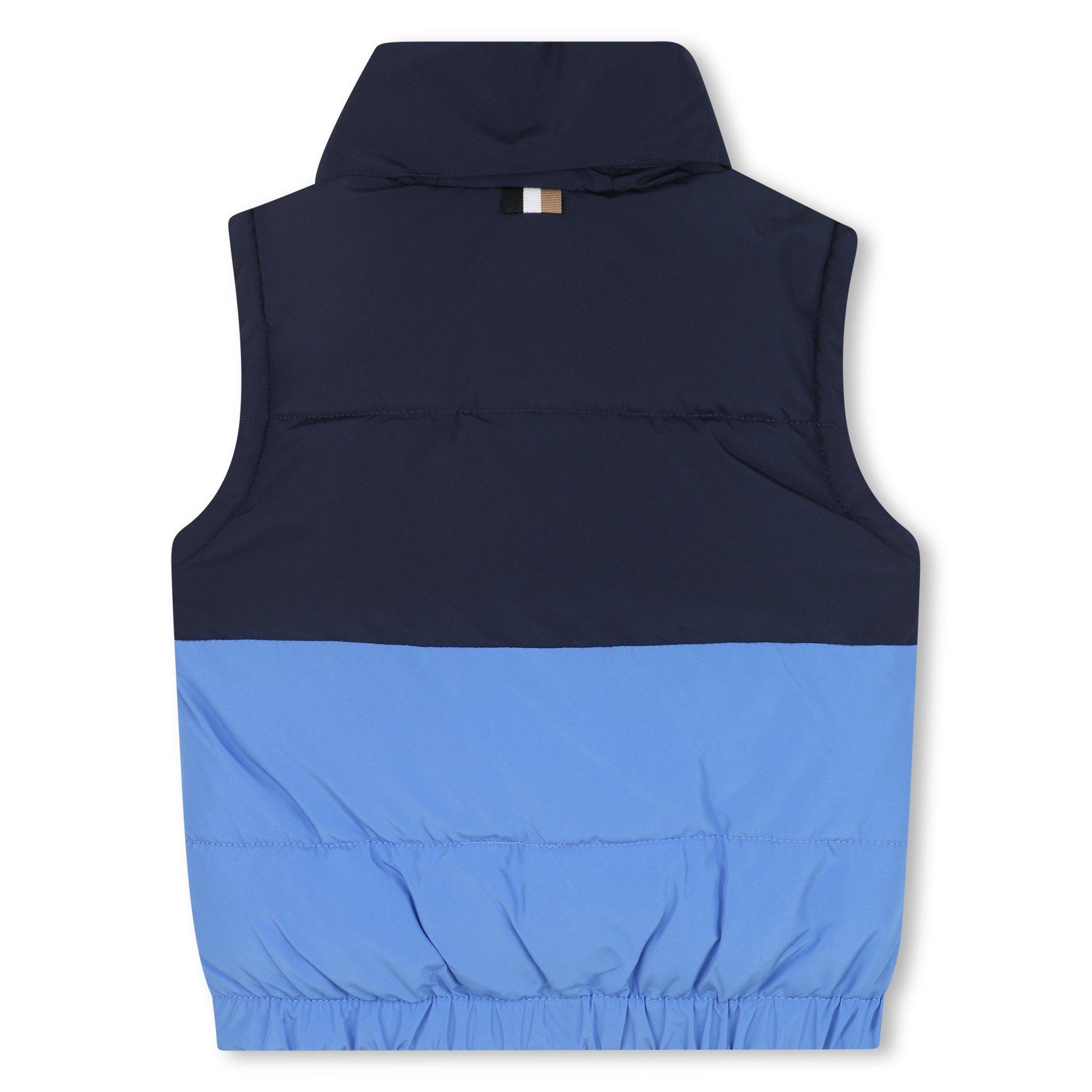 Navy 849 - Boss - Kids Col Black Colour Block Design Gilet - 2