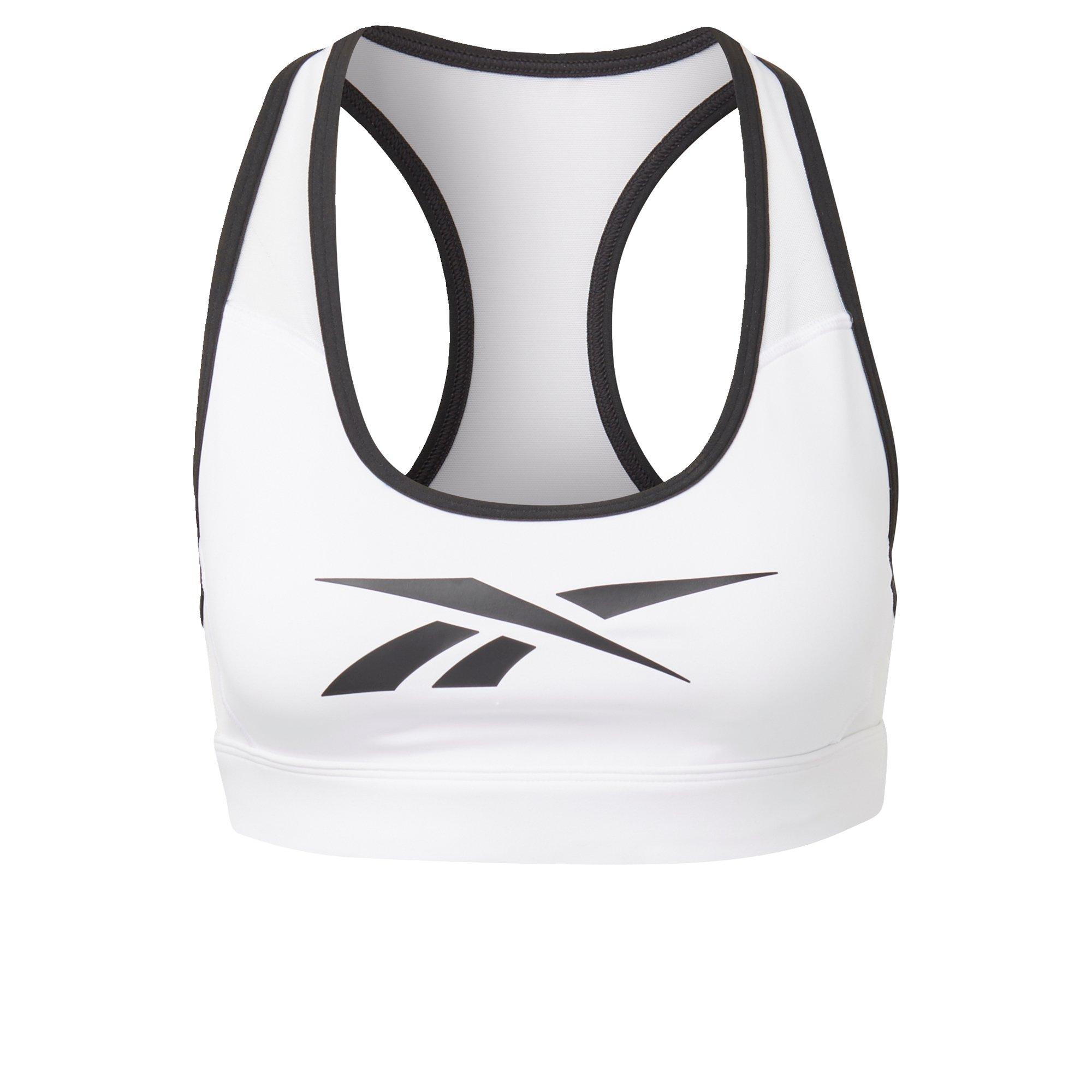White - Reebok - Hero Medium-Impact Racer Bra Womens