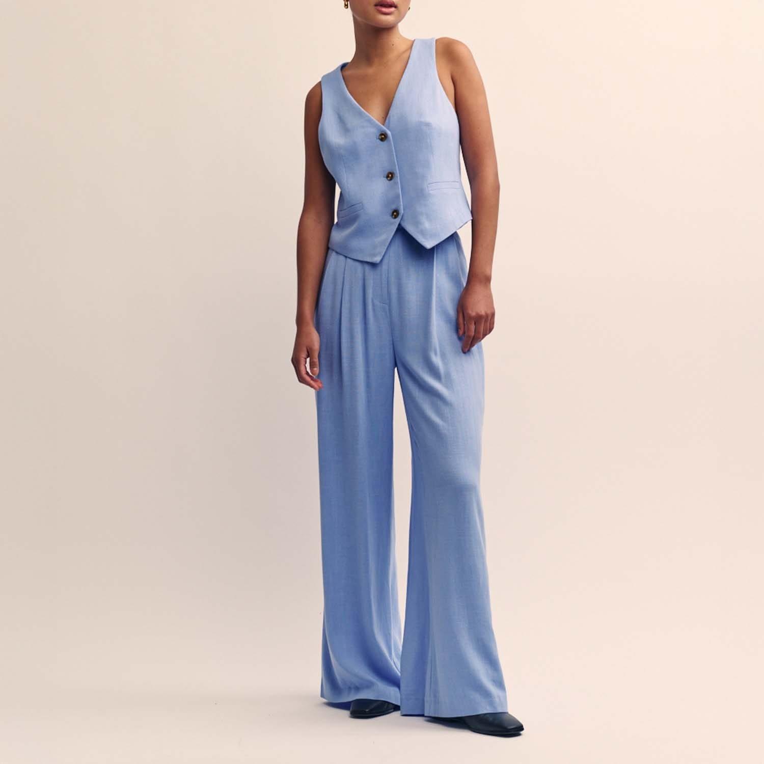 Blue - Nobodys Child - Relaxed Tailored Trousers - 4