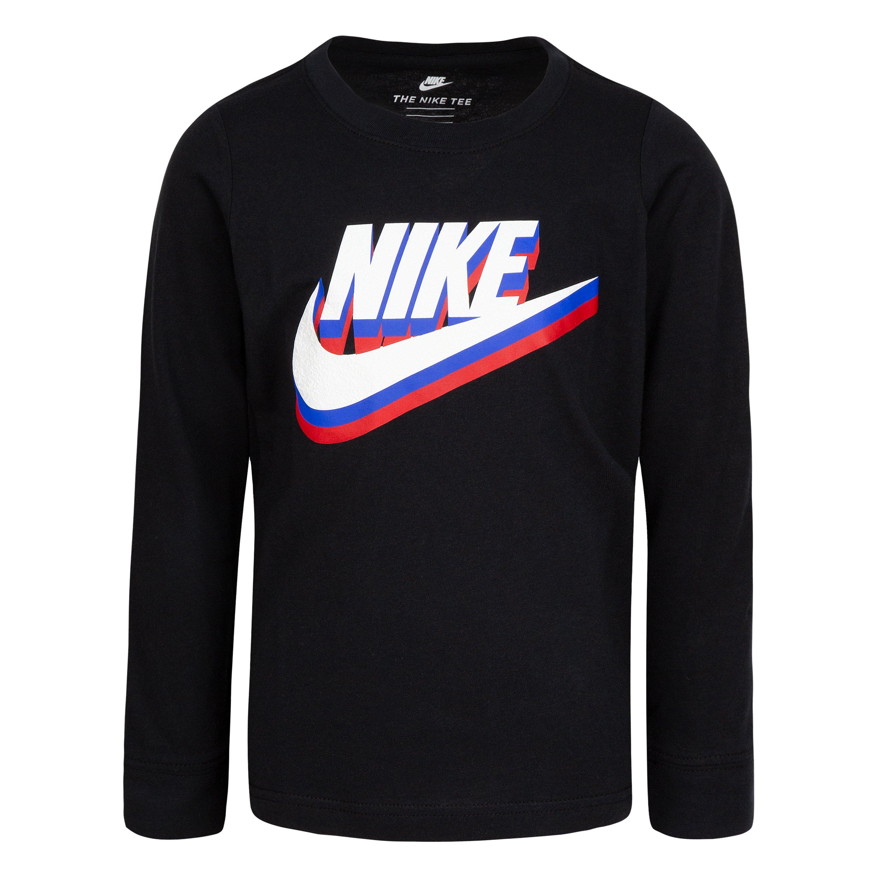 Black - Nike - Kids' Texture Future Long Sleeve T-Shirt - 1