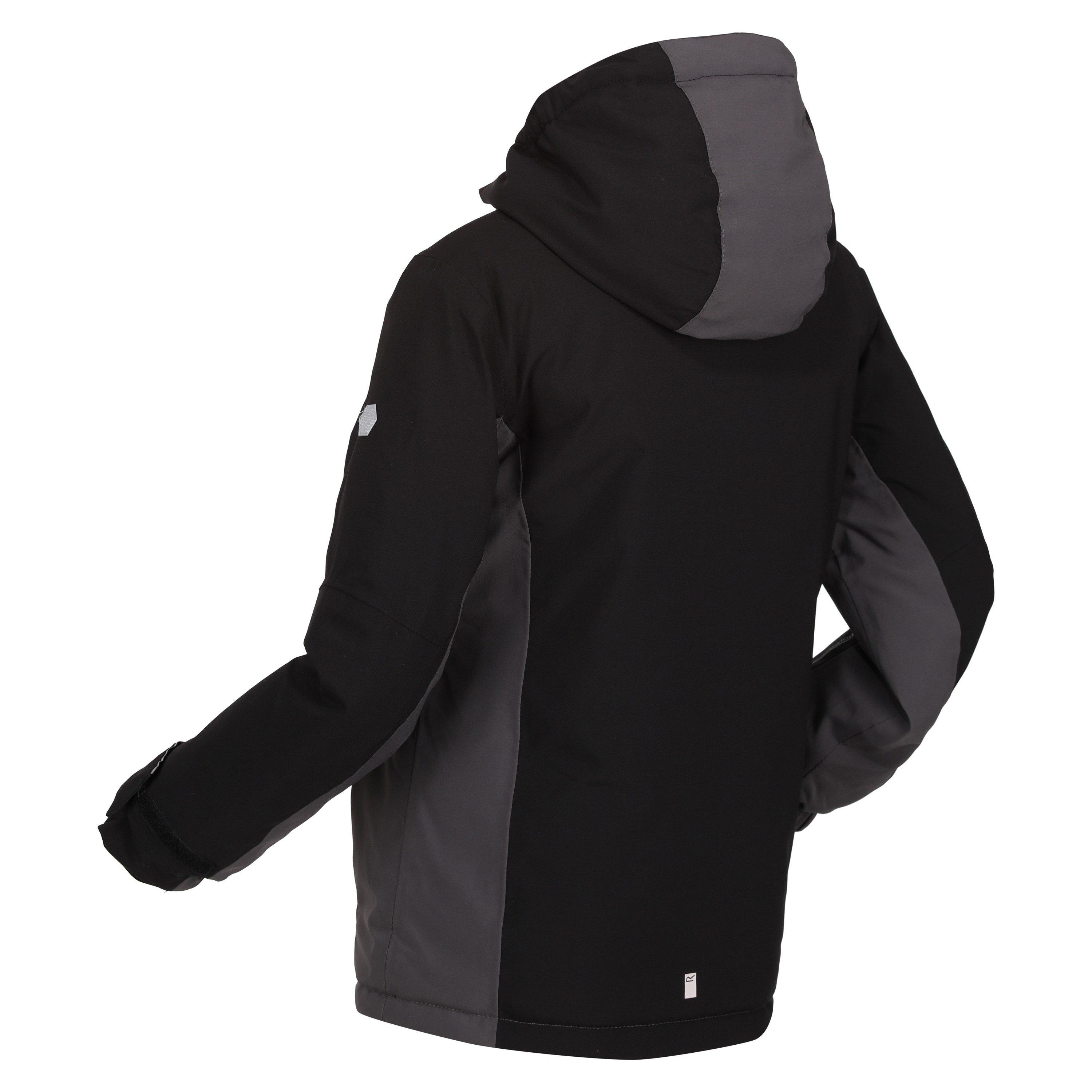 Nero/DkGrigio - Regatta - Unisex Kids' Highton Padded Puffer Jacket - 3
