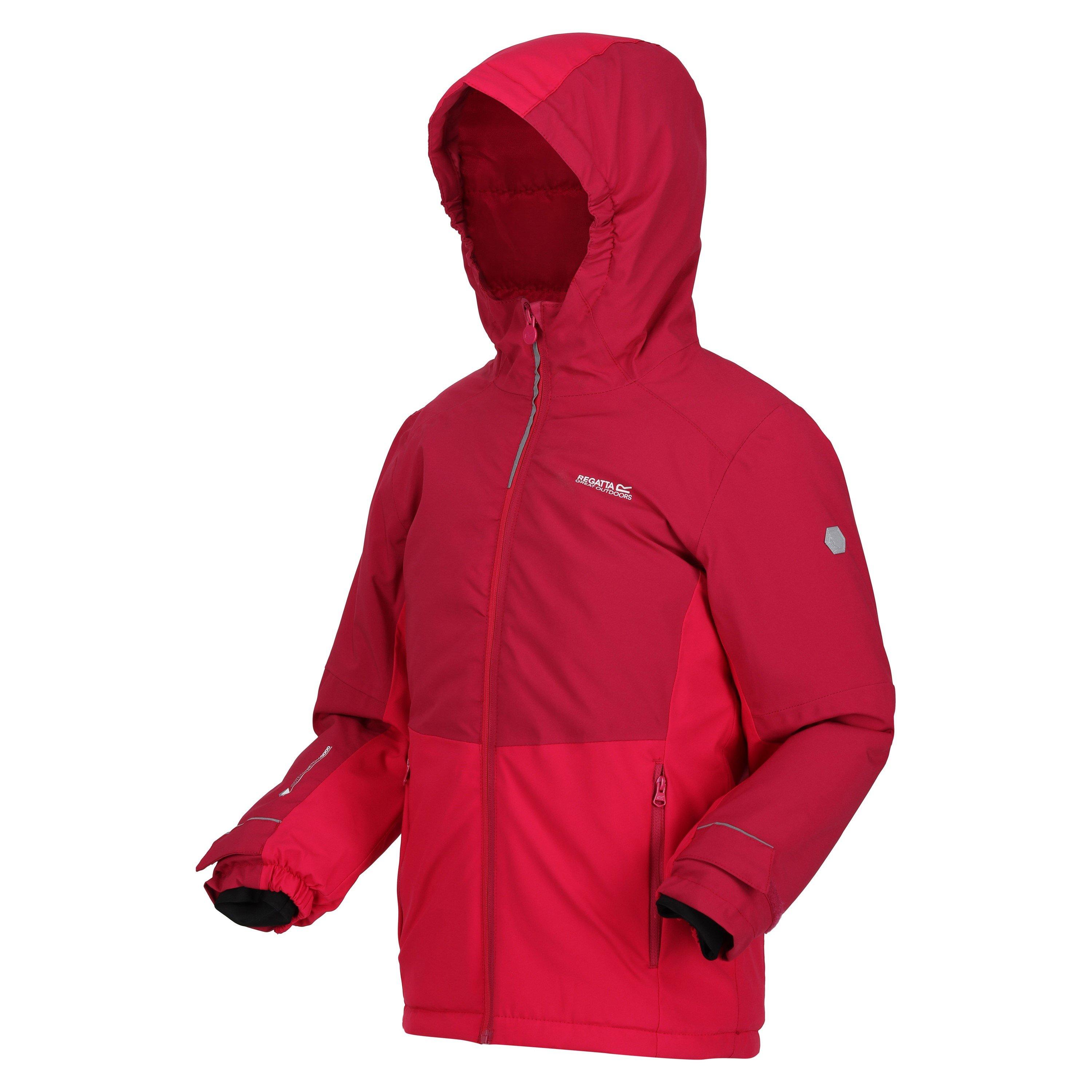 Berry/PkPotn - Regatta - Unisex Kids' Highton Padded Puffer Jacket - 3