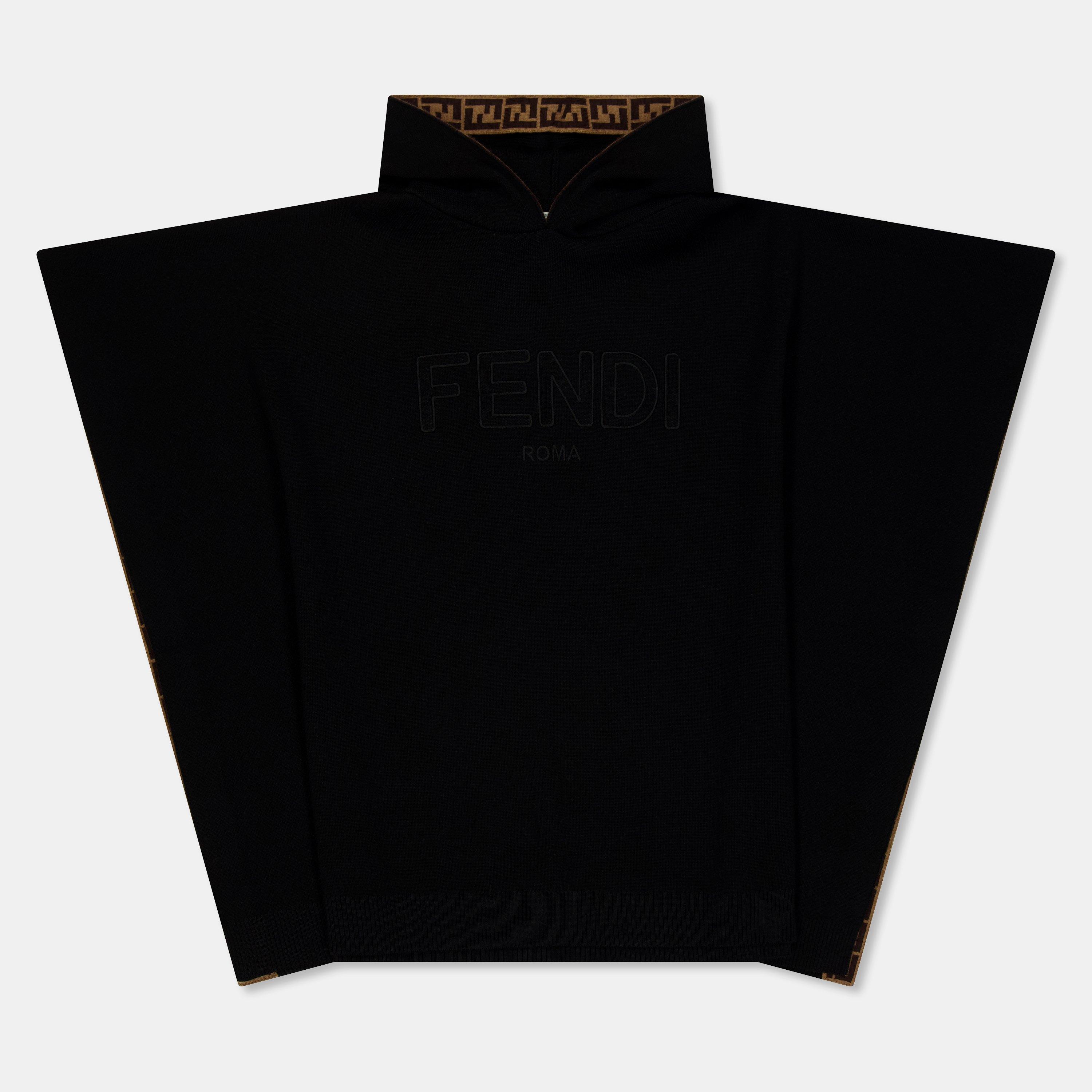 Nero F0QA1 - Fendi - Kids'  Logo Cape - 1