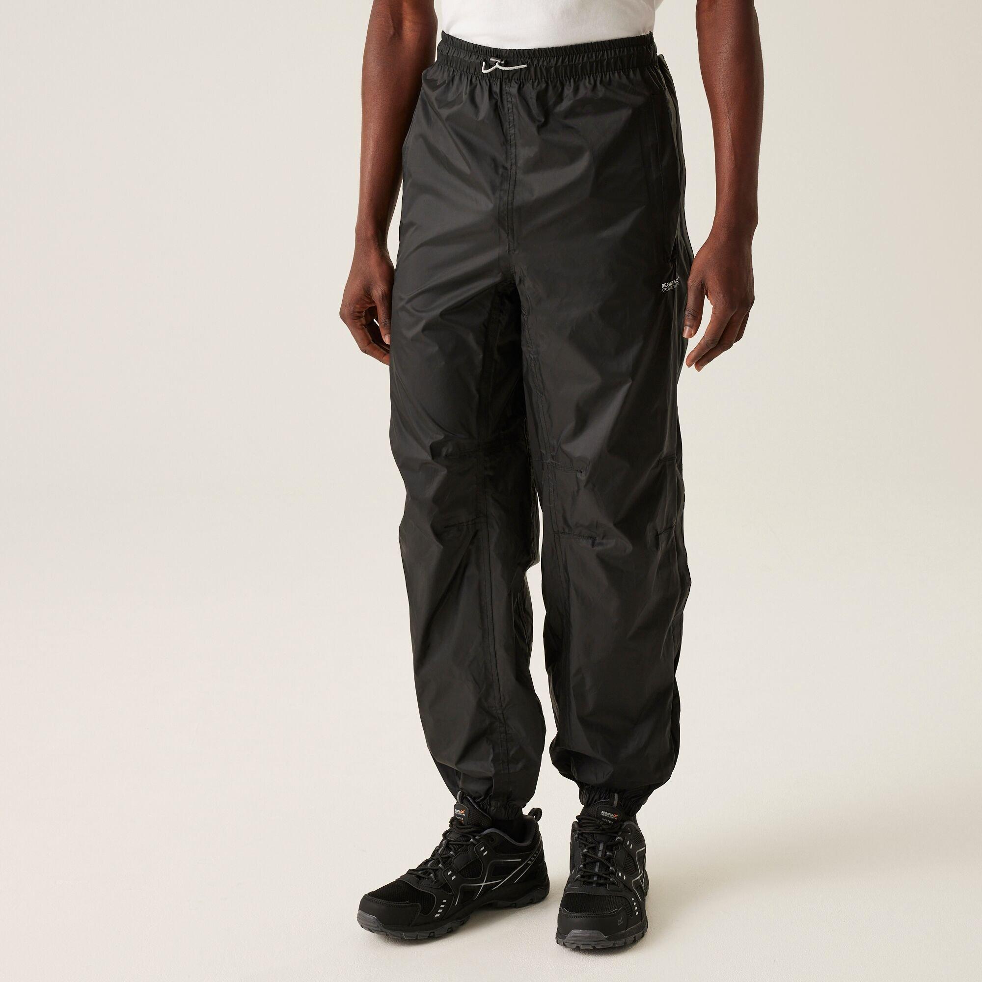 Regatta Men's Active Packaway Waterproof Overtrouser - Black - XXL