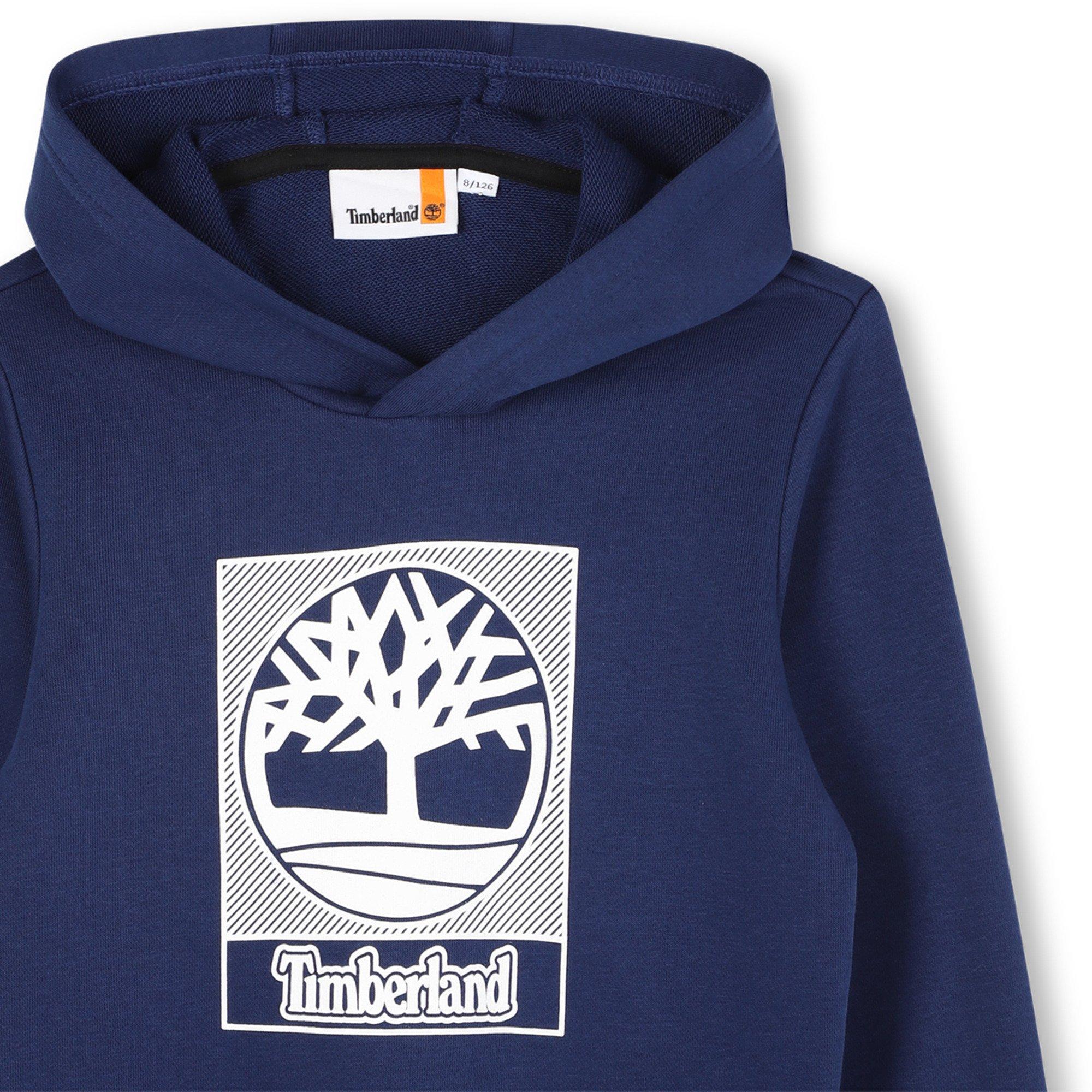 Blue - Timberland - Kids' Timb Large Logo Hoodie - 3