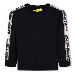 Off White Kids Logo Crewneck Sweater