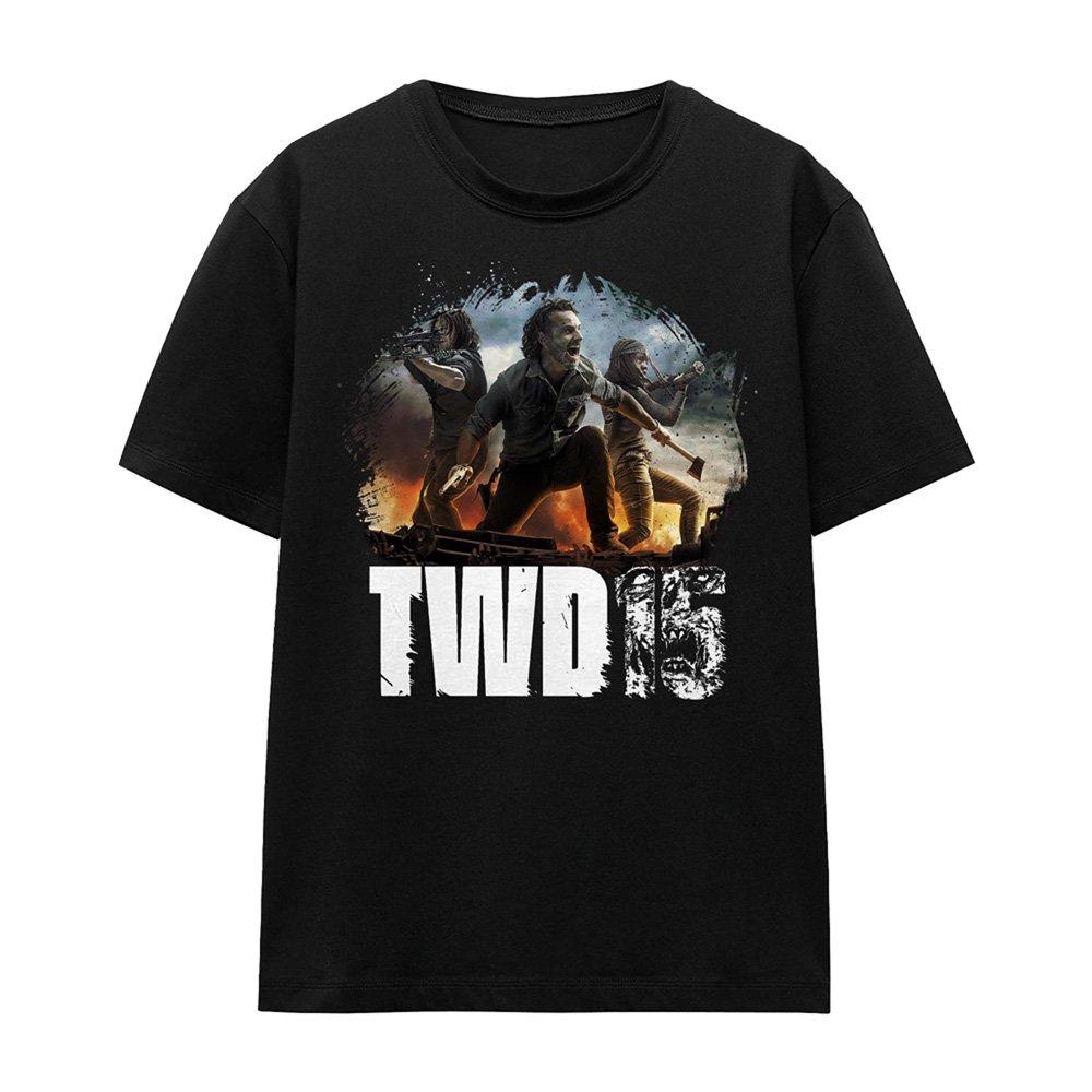 Black - Other - The Walking Dead Group Action Pose T Shirt Black - 4