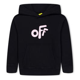 Off White Rounded Logo Hoodie Infants