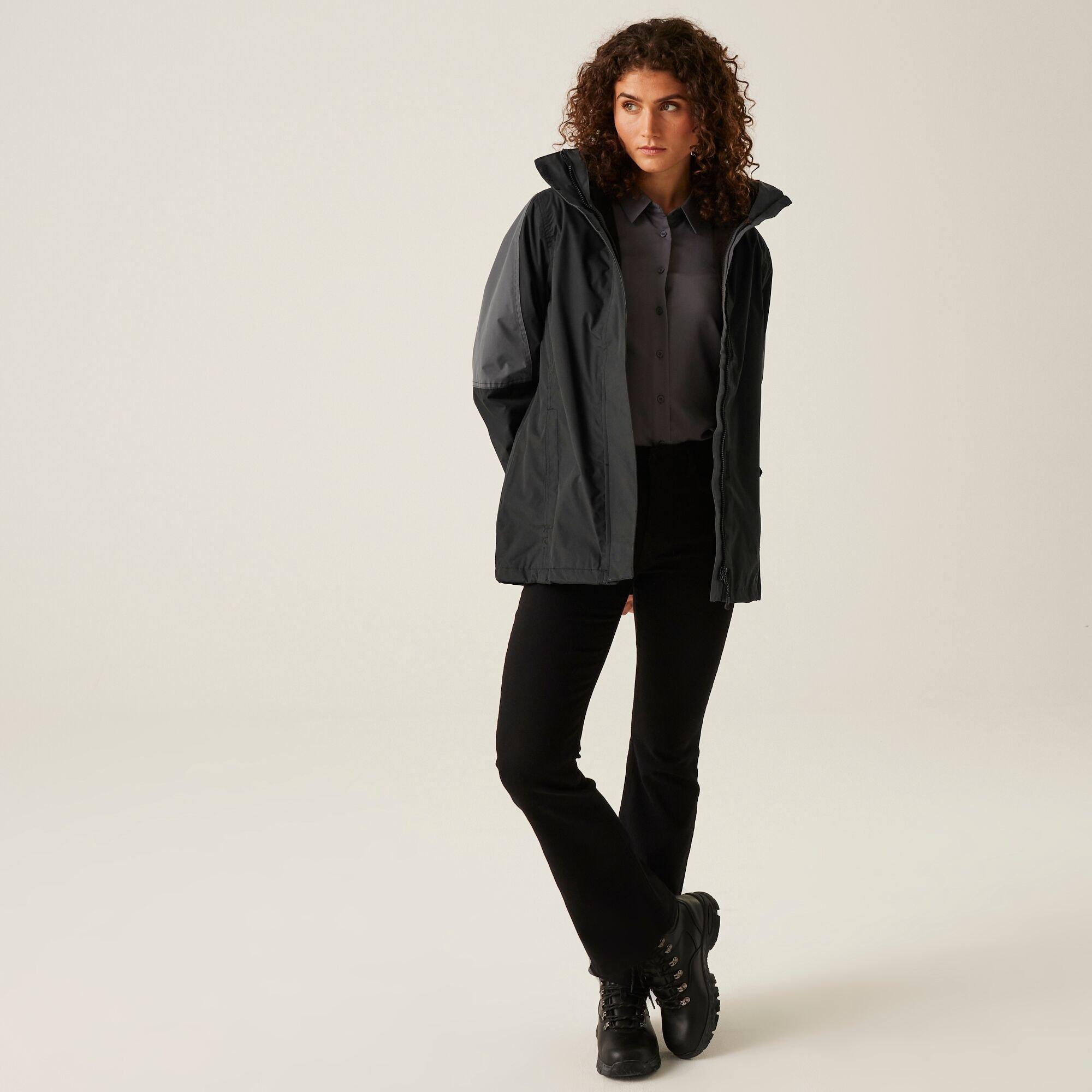 Black Seal Grey - Regatta - Womens Defender III Waterproof 3 In 1 Jacket - 3