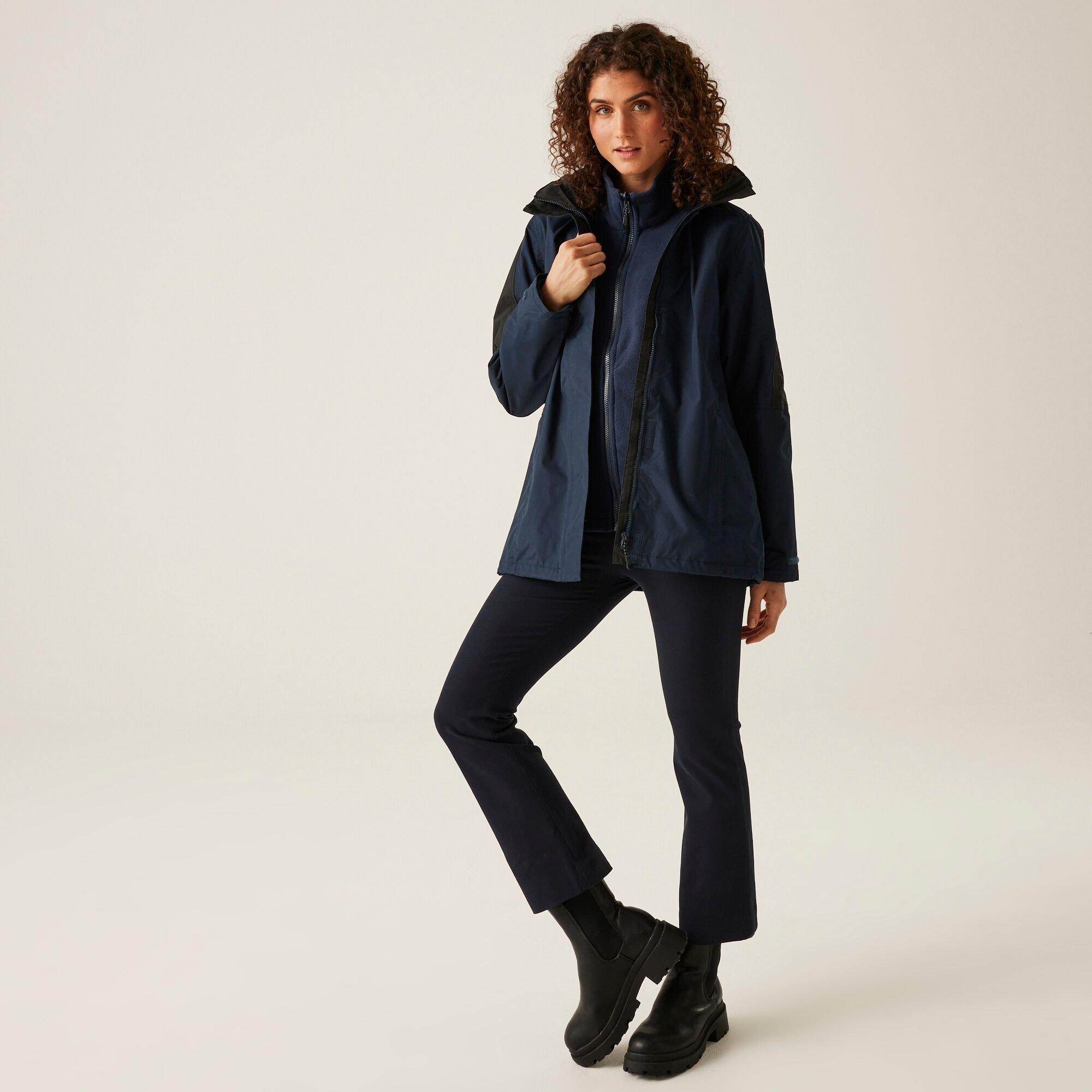 Navy/Black - Regatta - Womens Defender III Waterproof 3 In 1 Jacket - 3