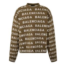 Balenciaga All Over Logo Sweater