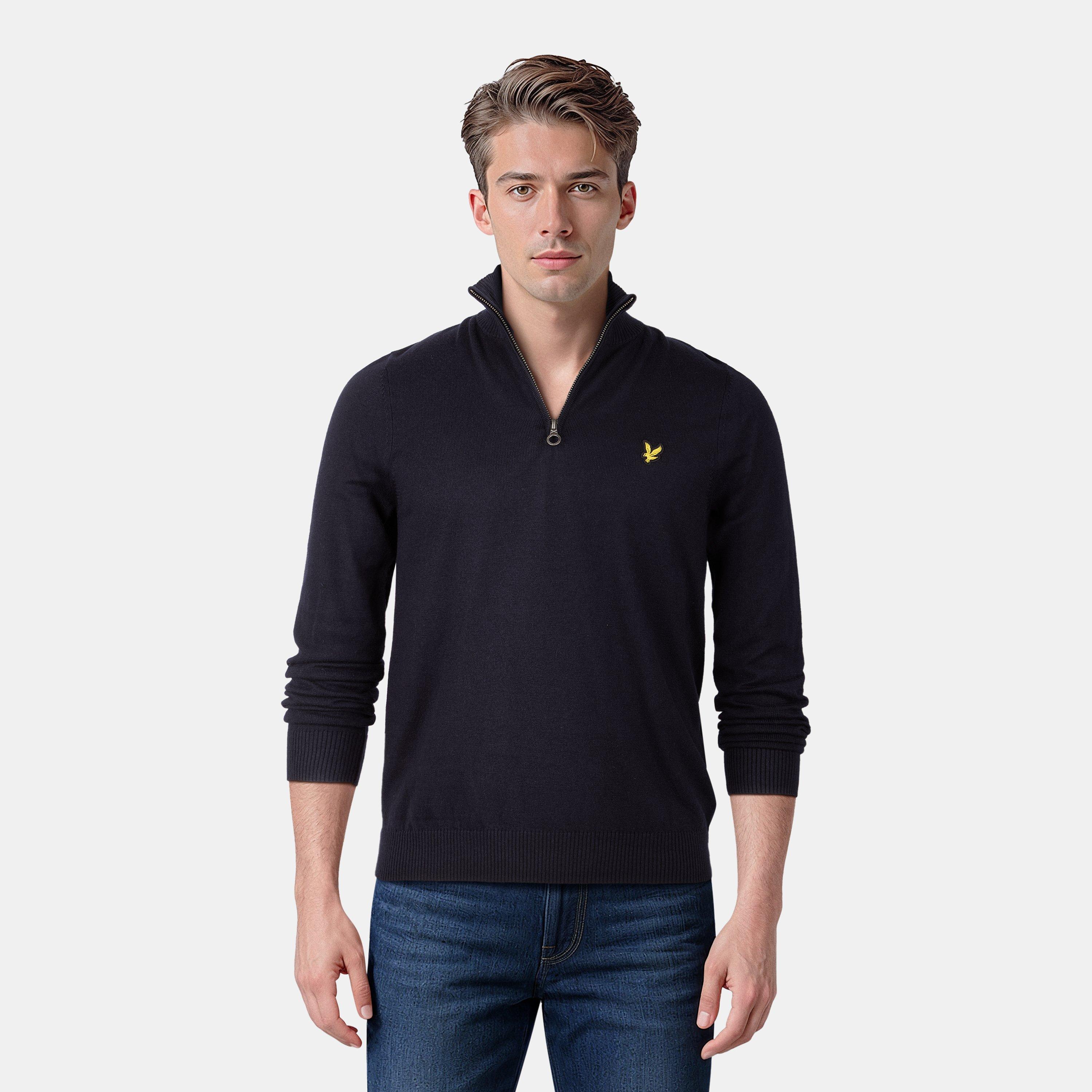 Dk Navy Z271 - Lyle and Scott - Quarter-Zip Jumper - 3
