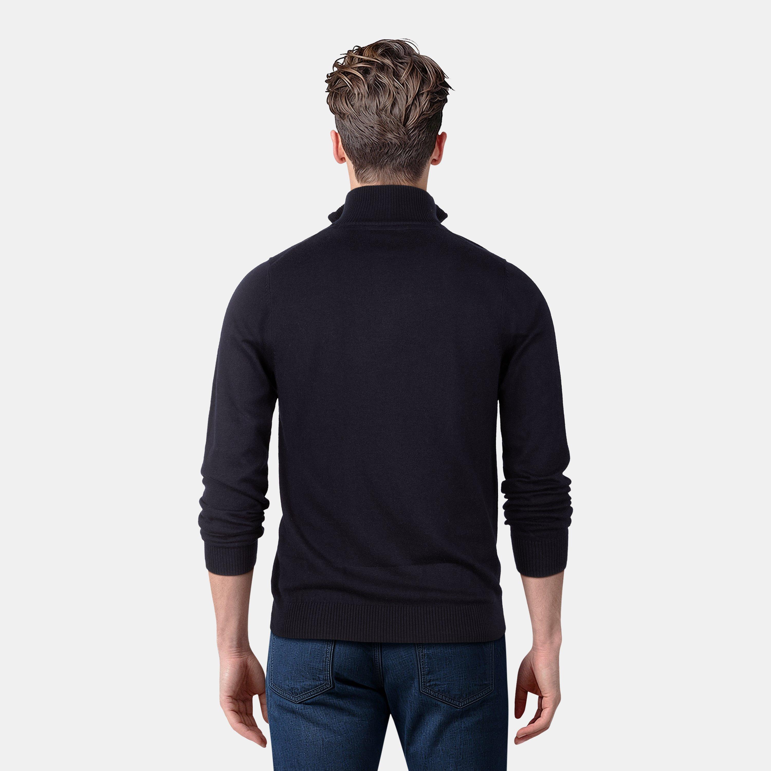 Dk Navy Z271 - Lyle and Scott - Quarter-Zip Jumper - 4