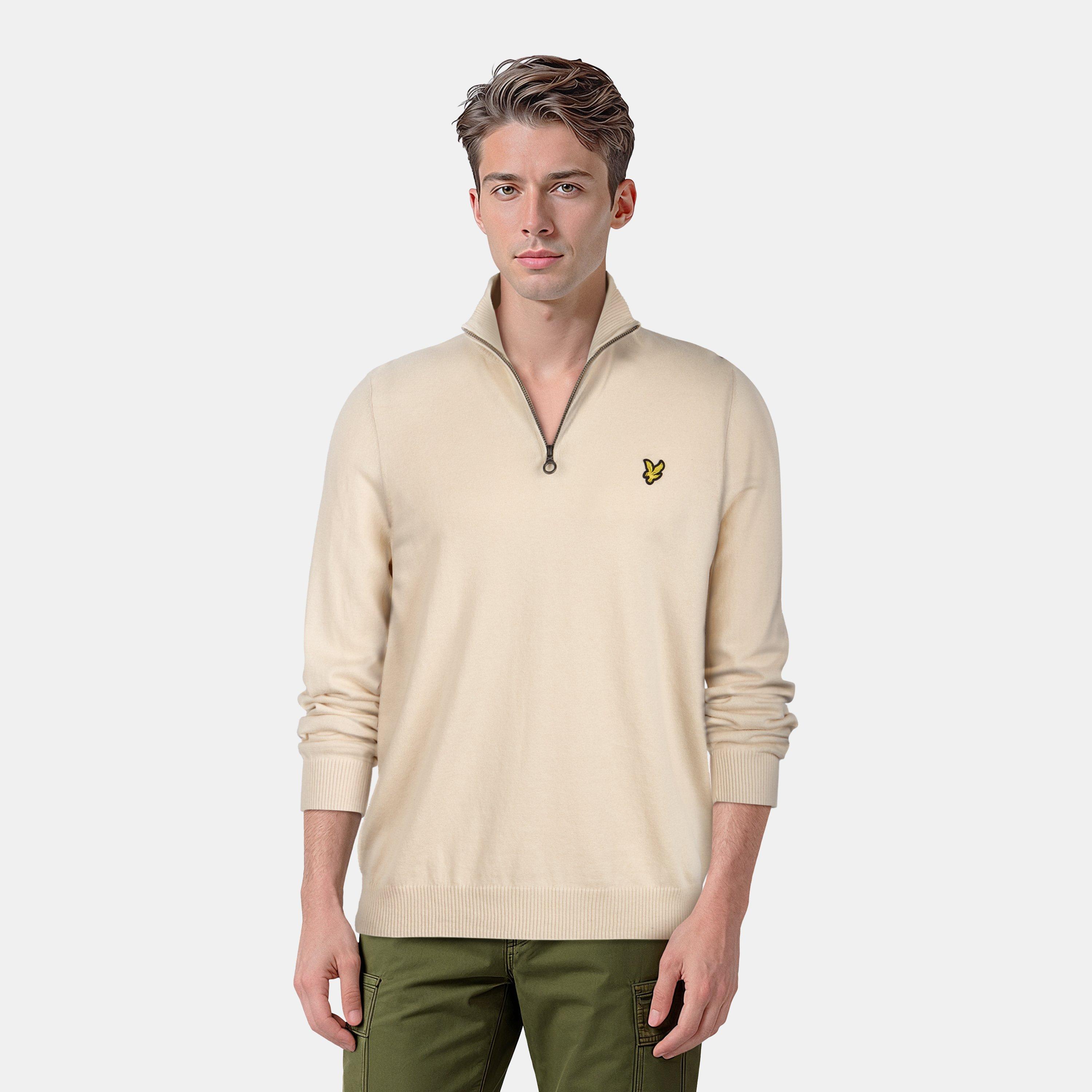 Taupe W370 - Lyle and Scott - Quarter-Zip Jumper - 3