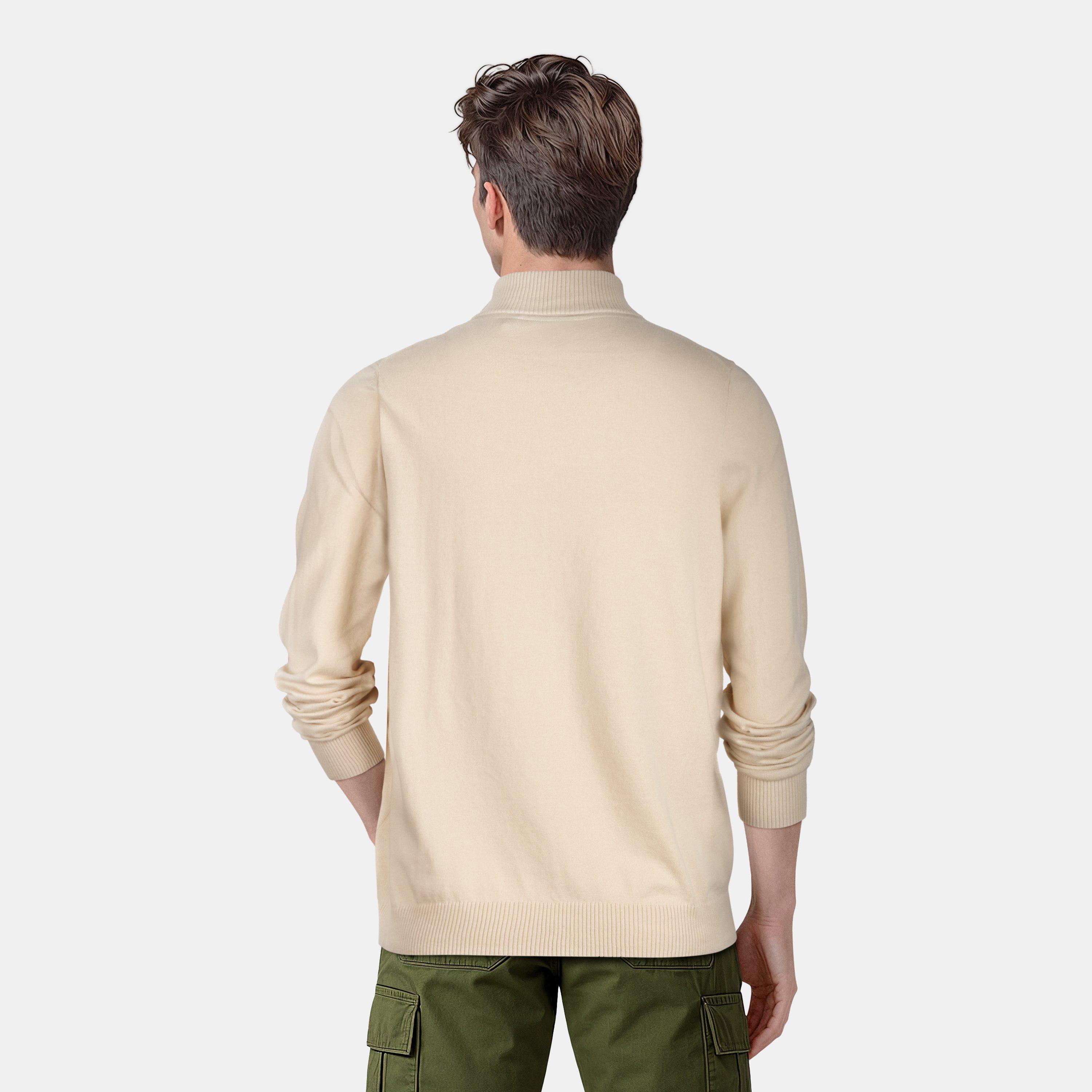 Taupe W370 - Lyle and Scott - Quarter-Zip Jumper - 4