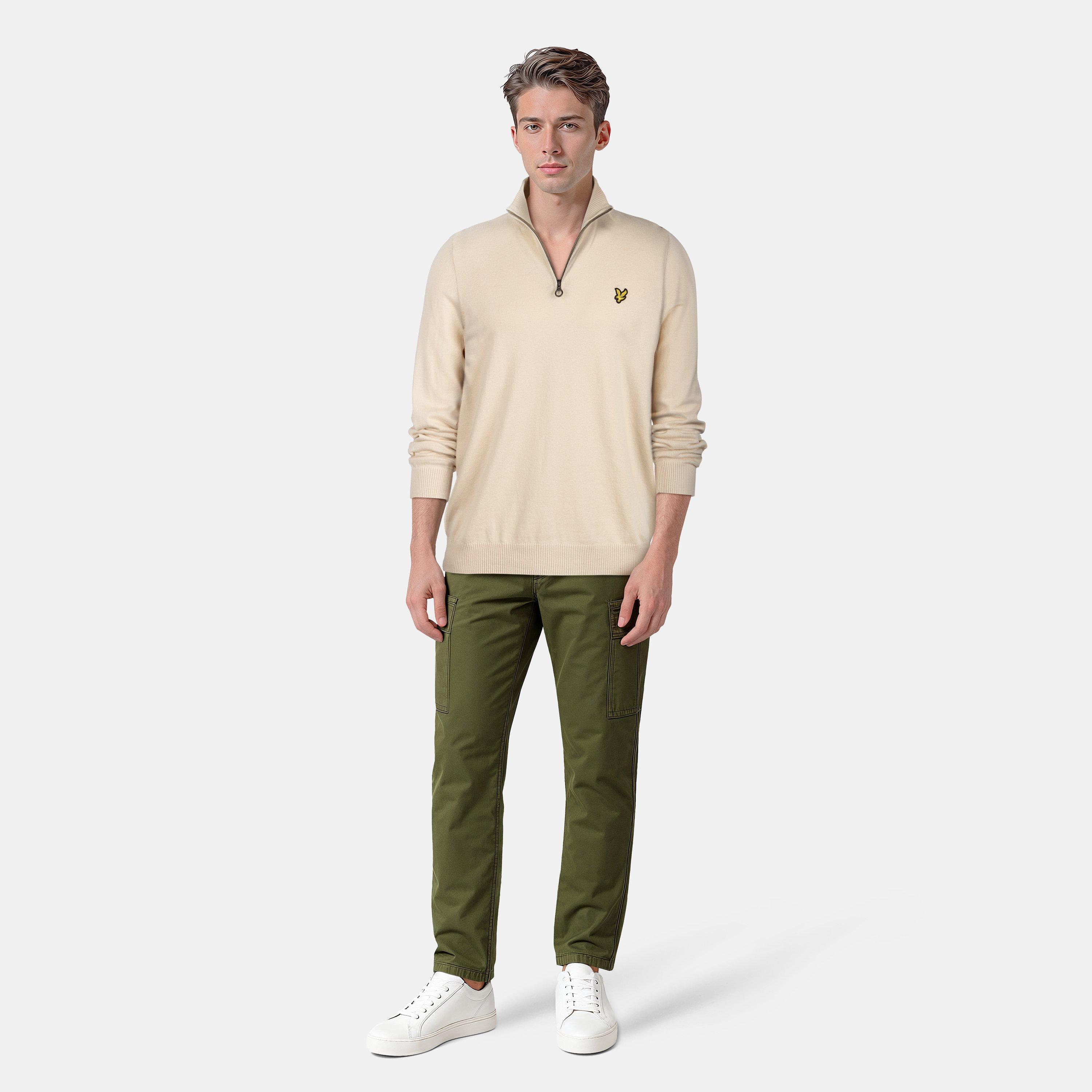 Taupe W370 - Lyle and Scott - Quarter-Zip Jumper - 6