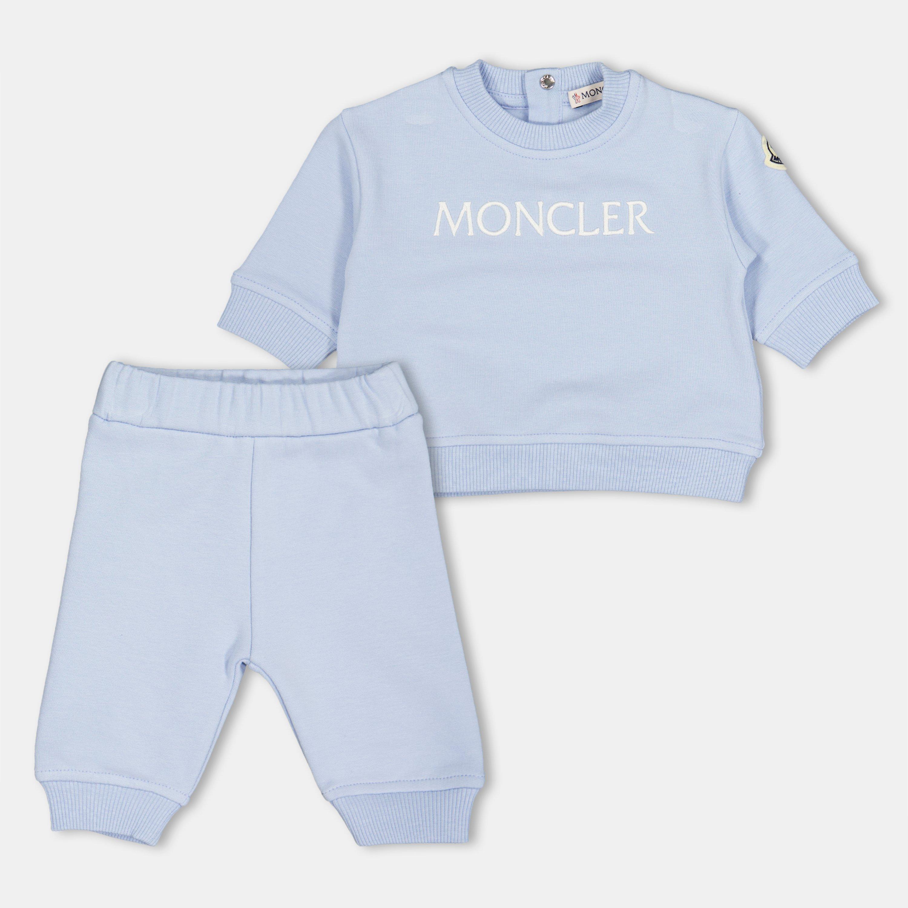 Light Blue 702 - Moncler - Unisex Kids' Logo Fleece Tracksuits - 1