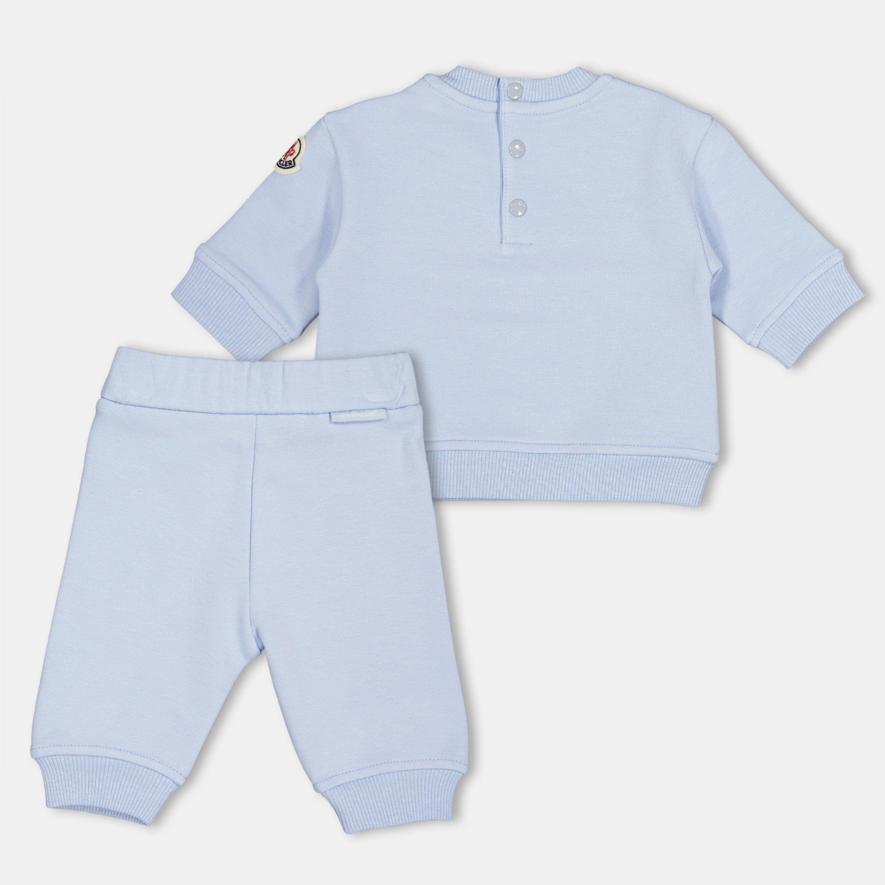 Light Blue 702 - Moncler - Unisex Kids' Logo Fleece Tracksuits - 2
