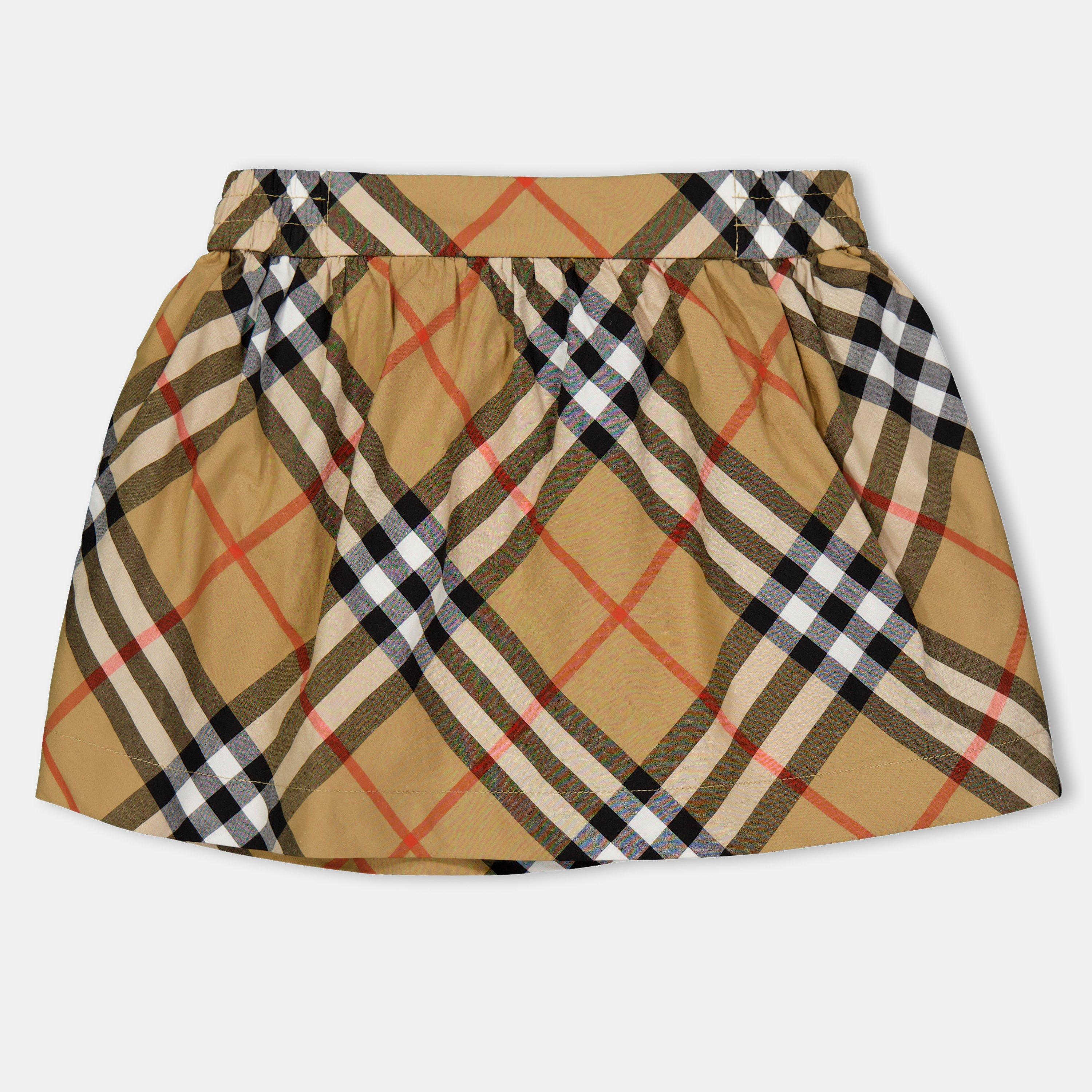 Burberry Kids' Check Mini Skirt - Beige B9368 - Size 18M