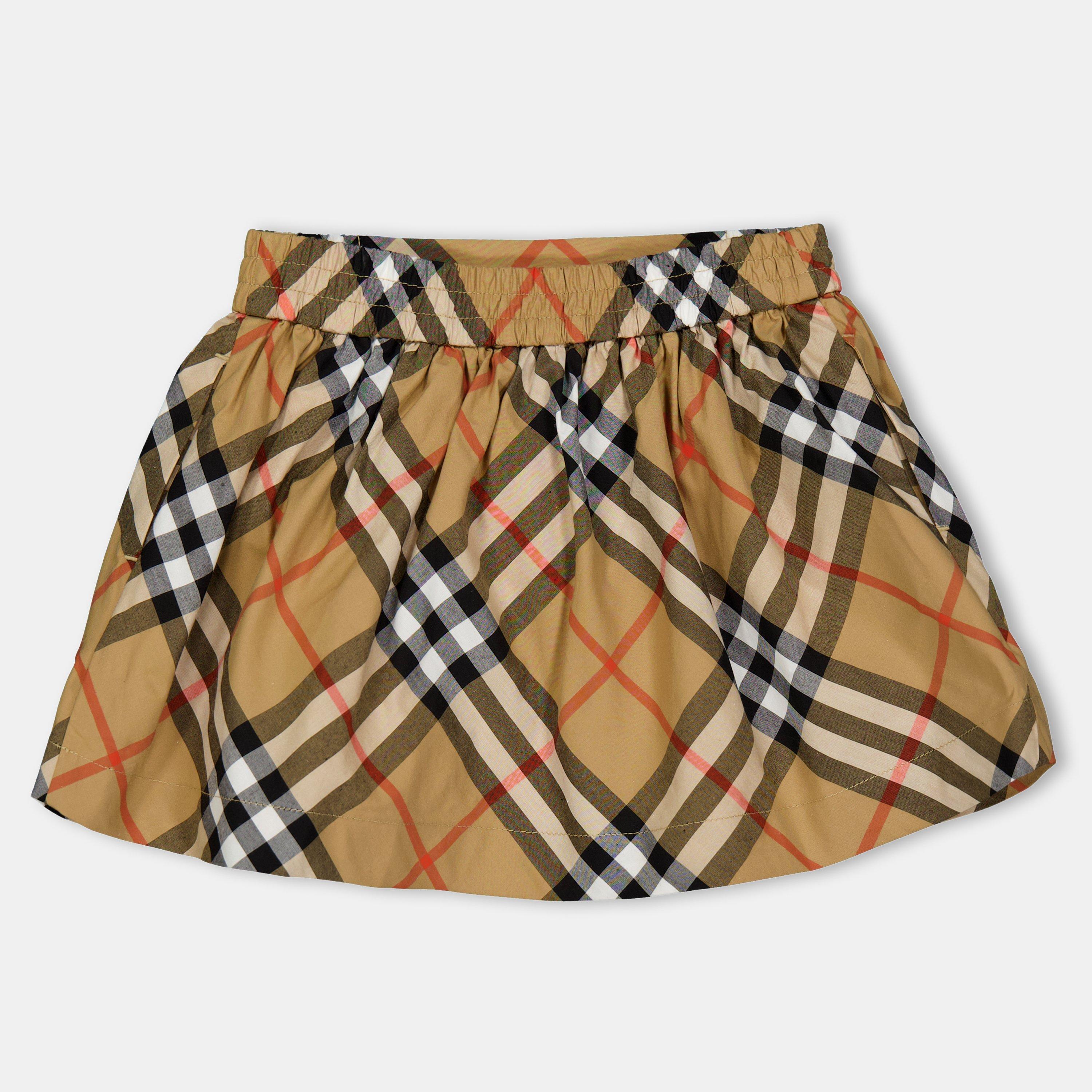 Beige B9368 - Burberry - Kids' Check Mini Skirt - 2