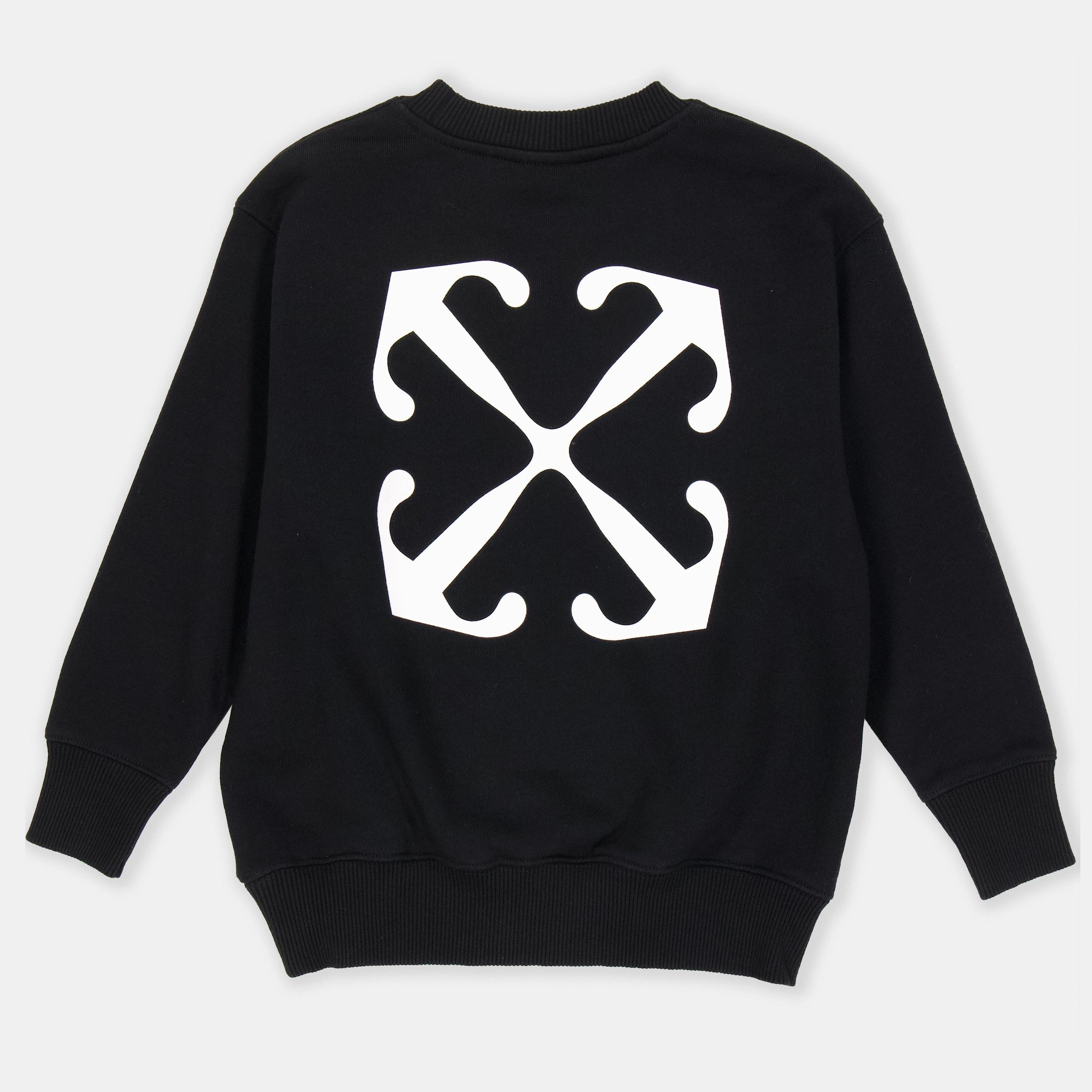 Black/White - Off White - Kids Crew Sweater - 2