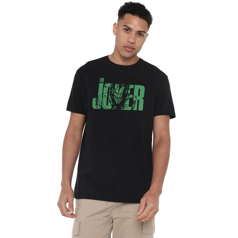 Black - The Batman - Joker Text Cotton Mens T-Shirt Black - 1