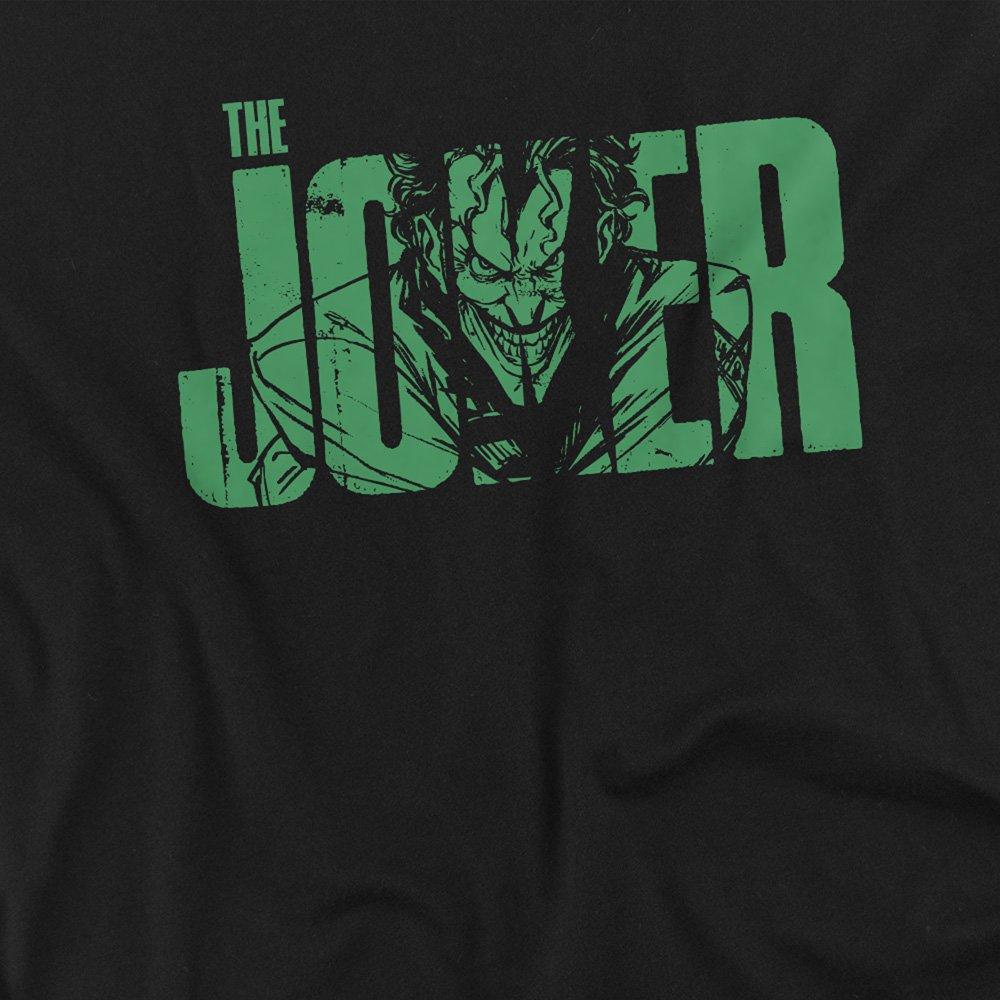 Black - The Batman - Joker Text Cotton Mens T-Shirt Black - 2