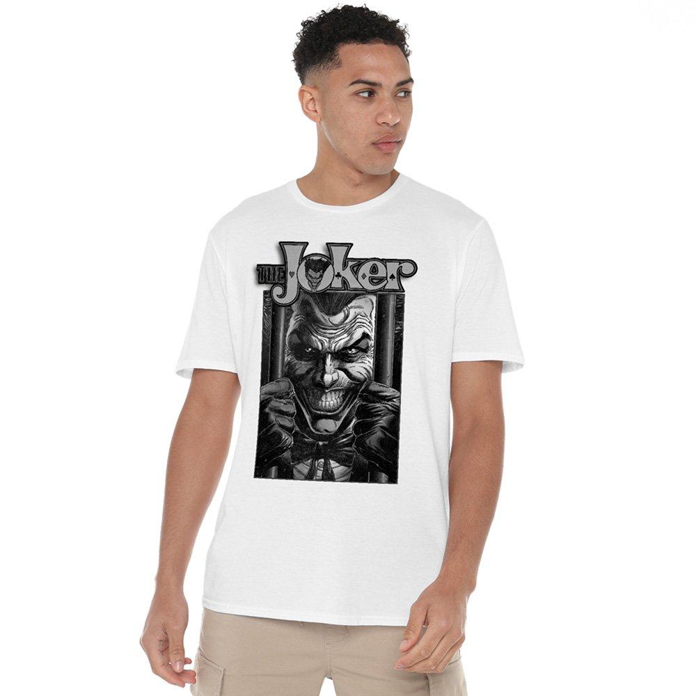 White - The Batman - Joker Behind Bars Mens T-Shirt White - 1