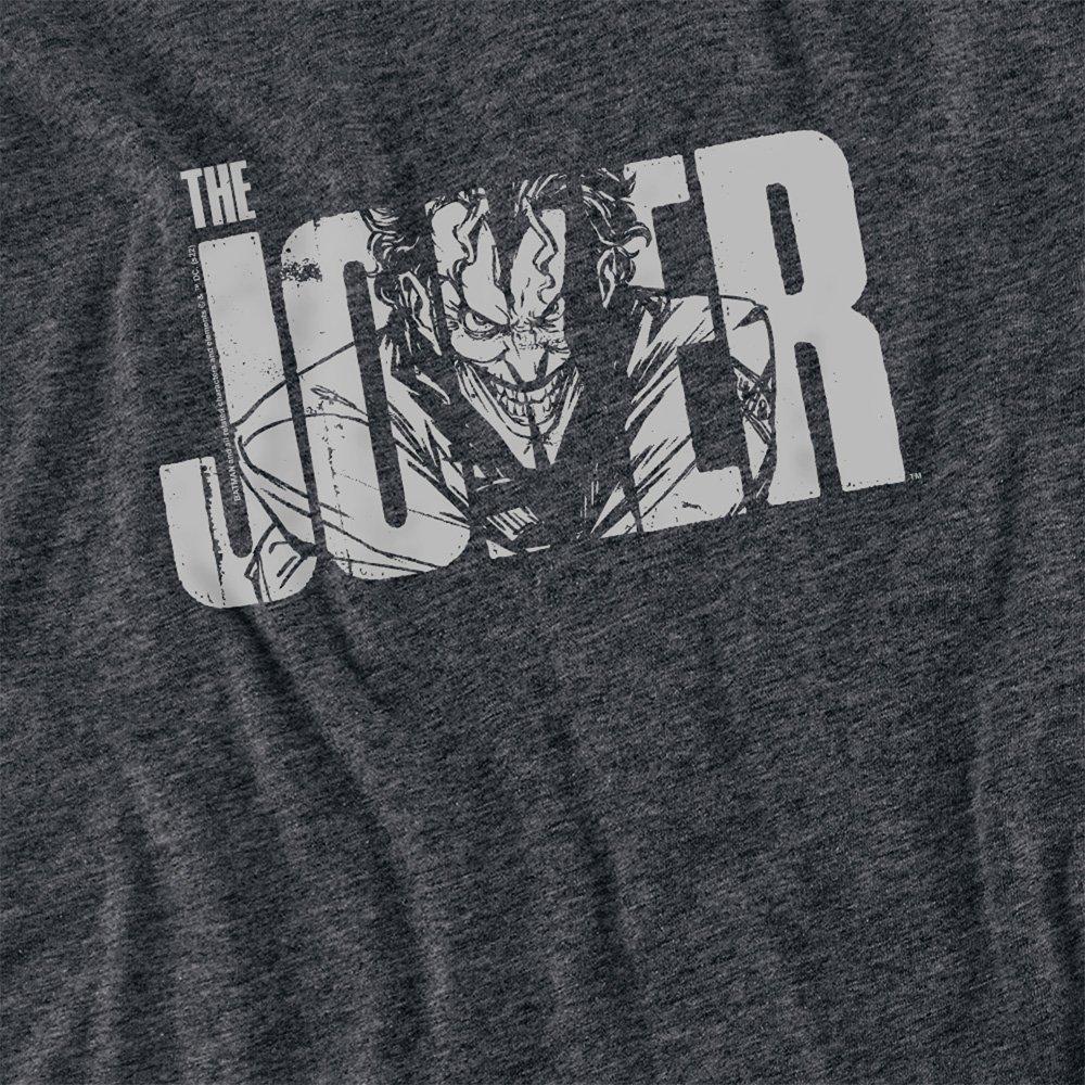 Dark Grey - The Batman - Joker Text Cotton Mens T-Shirt Dark Grey - 2