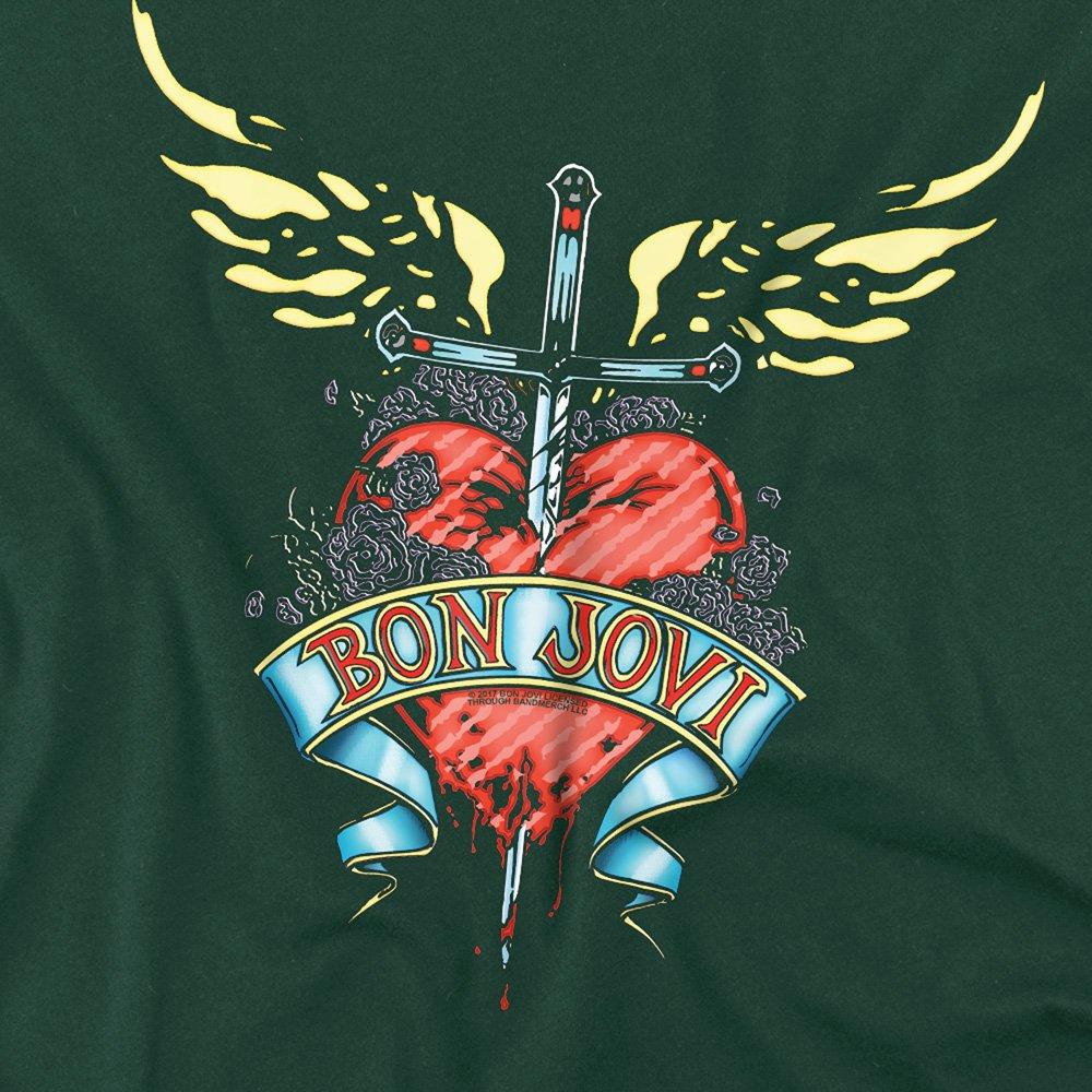 Grey - Bon Jovi - Bon Jovi Daggered T Shirt Charcoal - 2