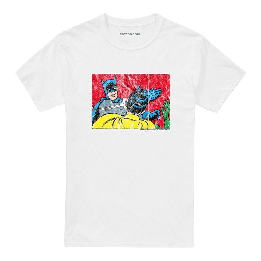 White - DC Comics - DC Comics Bat Slap Cotton Mens T-Shirt White - 4