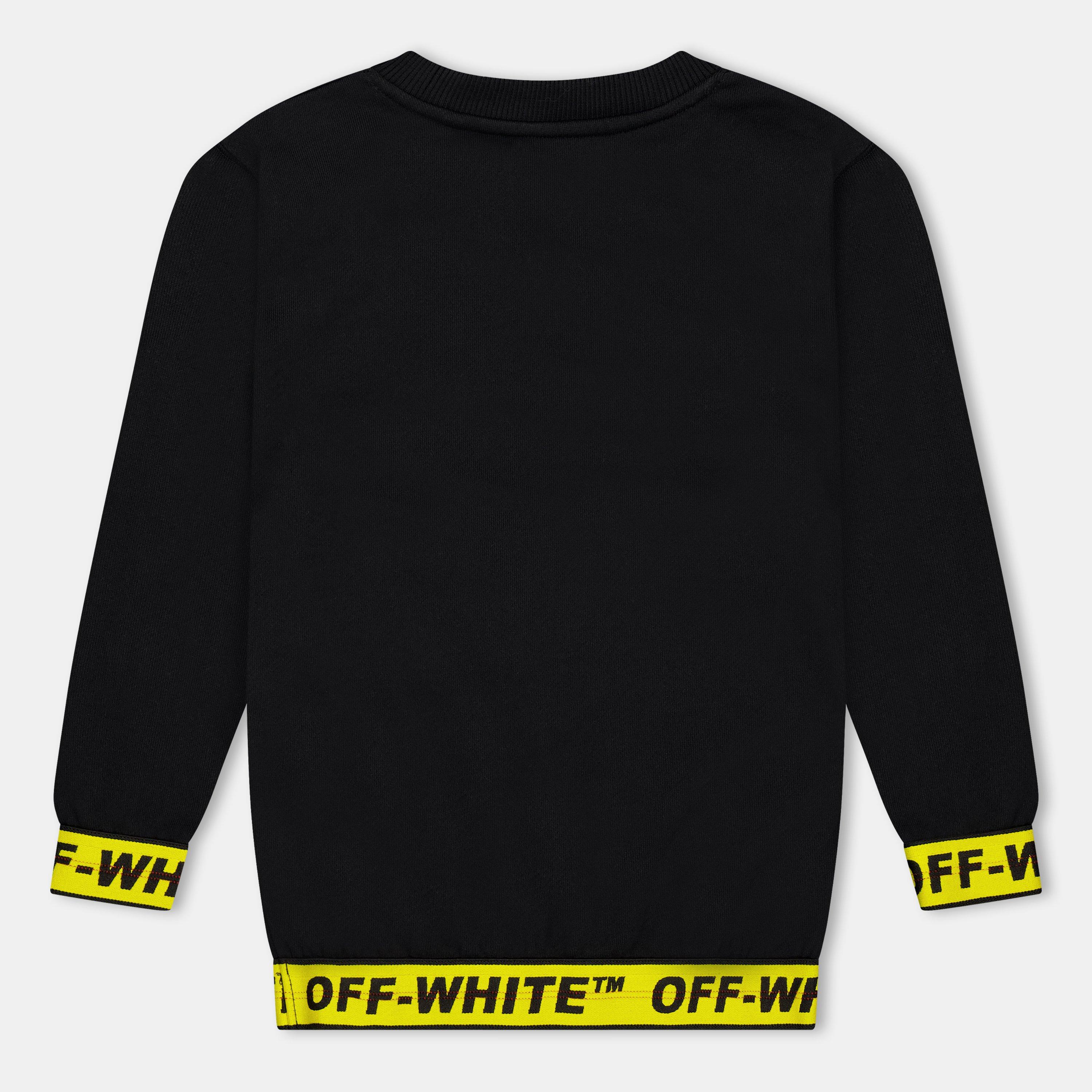 Black - Off White - Kids Crew Sweater - 2