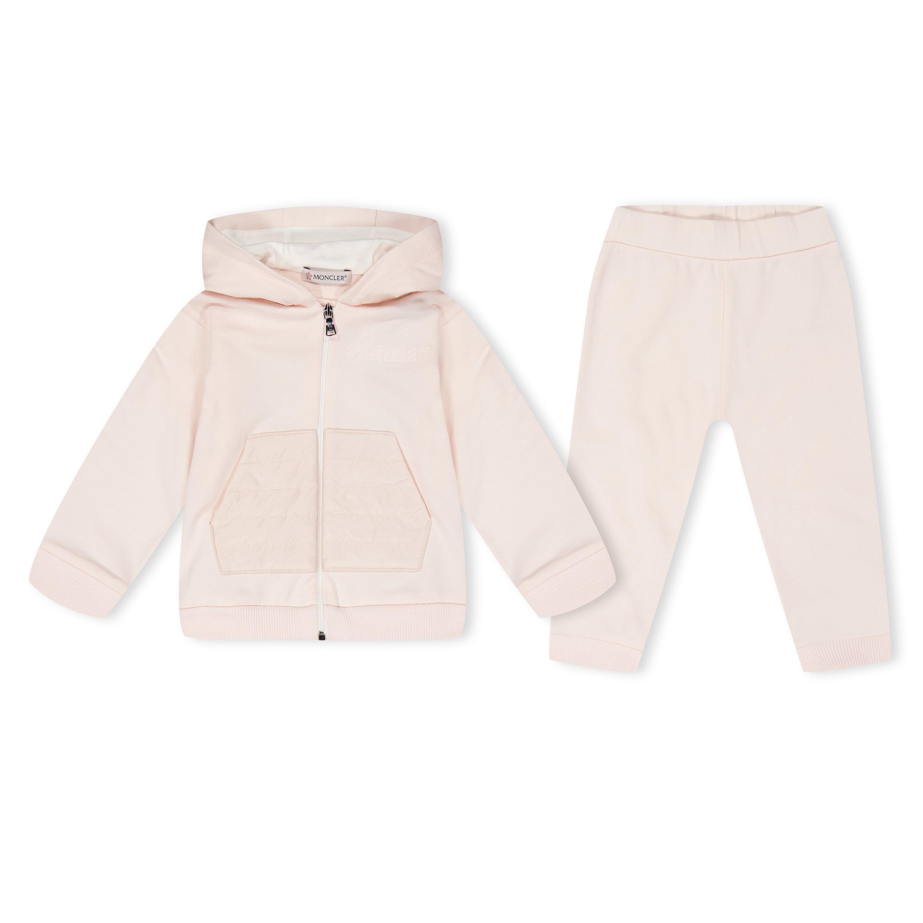 Pink 529 - Moncler - Embroidered Logo Two-Piece Tracksuit Infants - 1