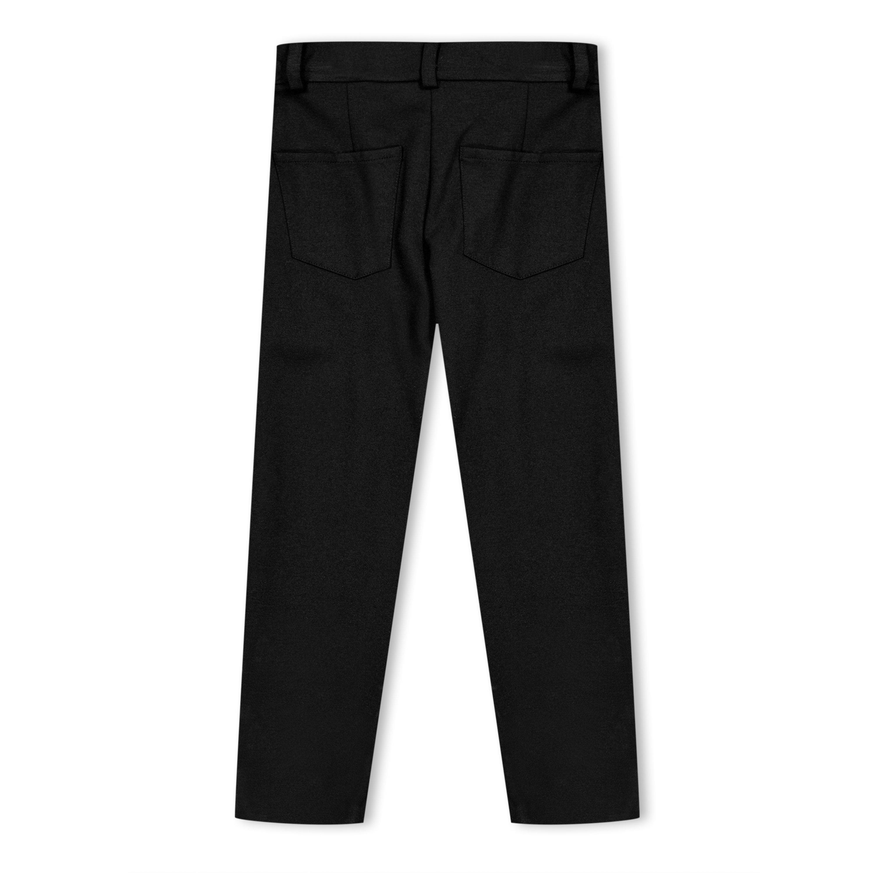black - Balmain - Kids' Embellished Straight Leg Trousers - 2