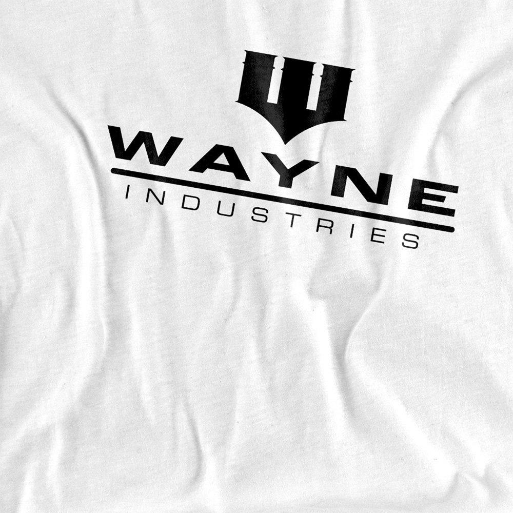 White - DC Comics - DC Comics Wayne Logo Cotton Mens T-Shirt White - 2