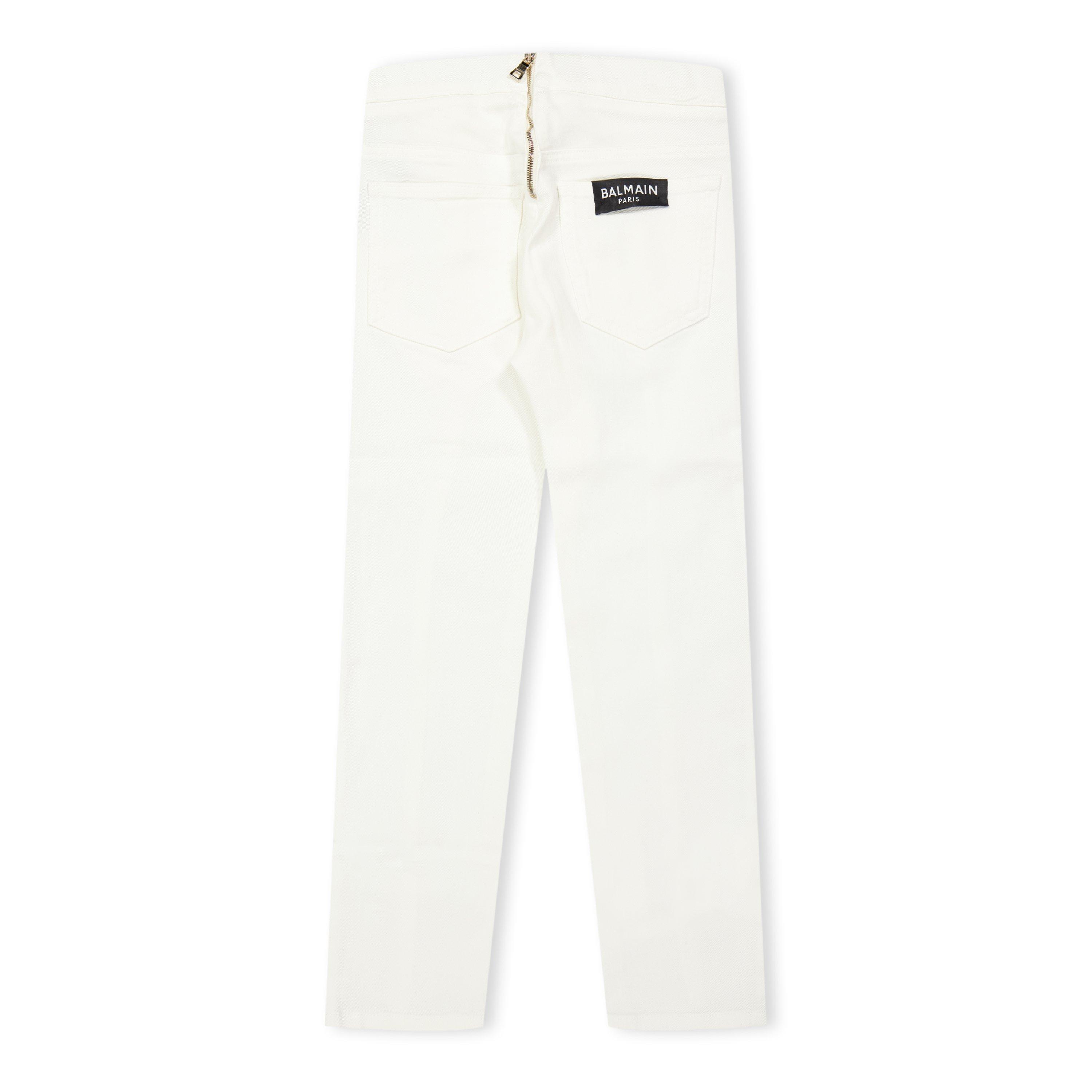 ivory - Balmain - Kids' Logo Straight Leg Trousers - 2