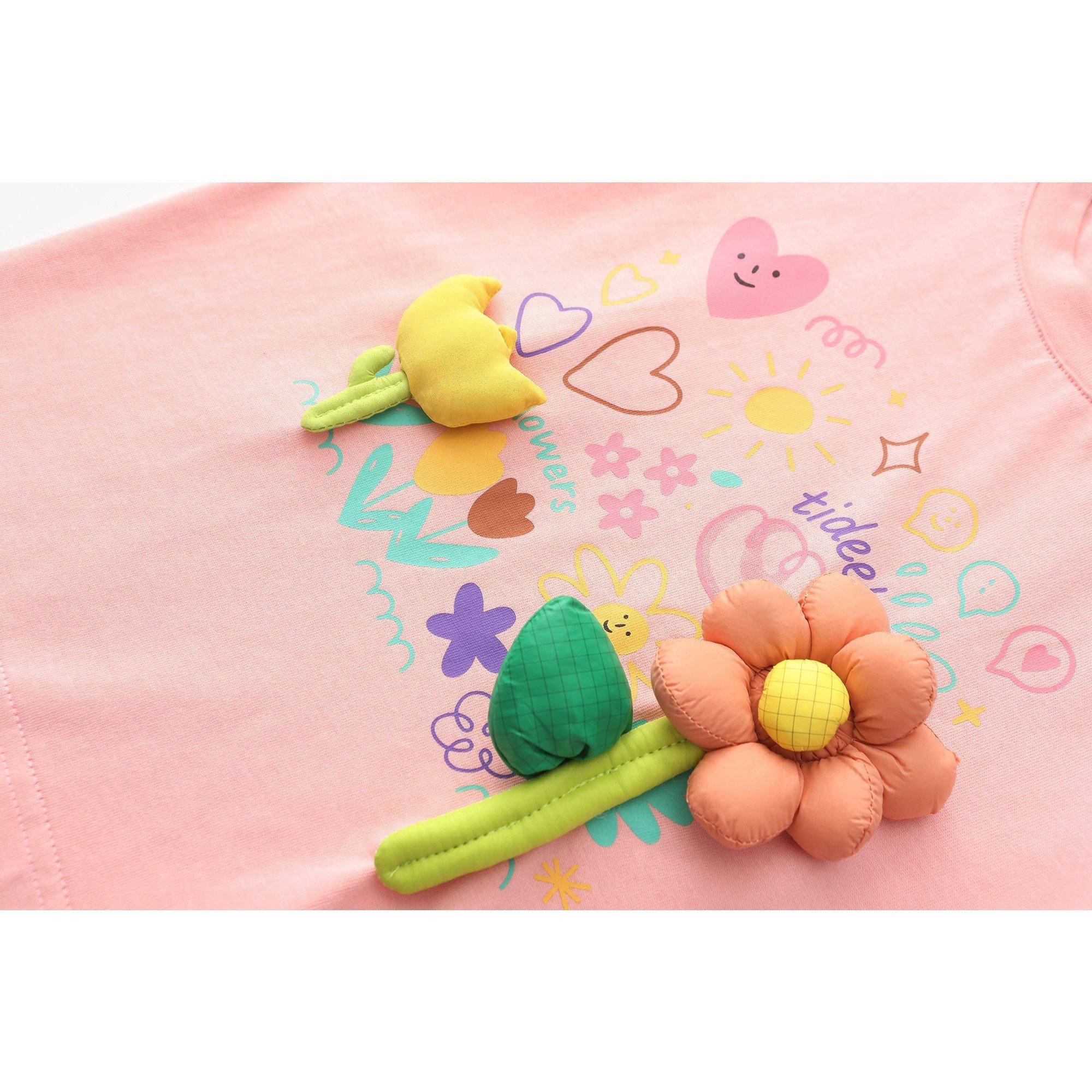 Pink - Star - 3D Girls’ Tee - 3