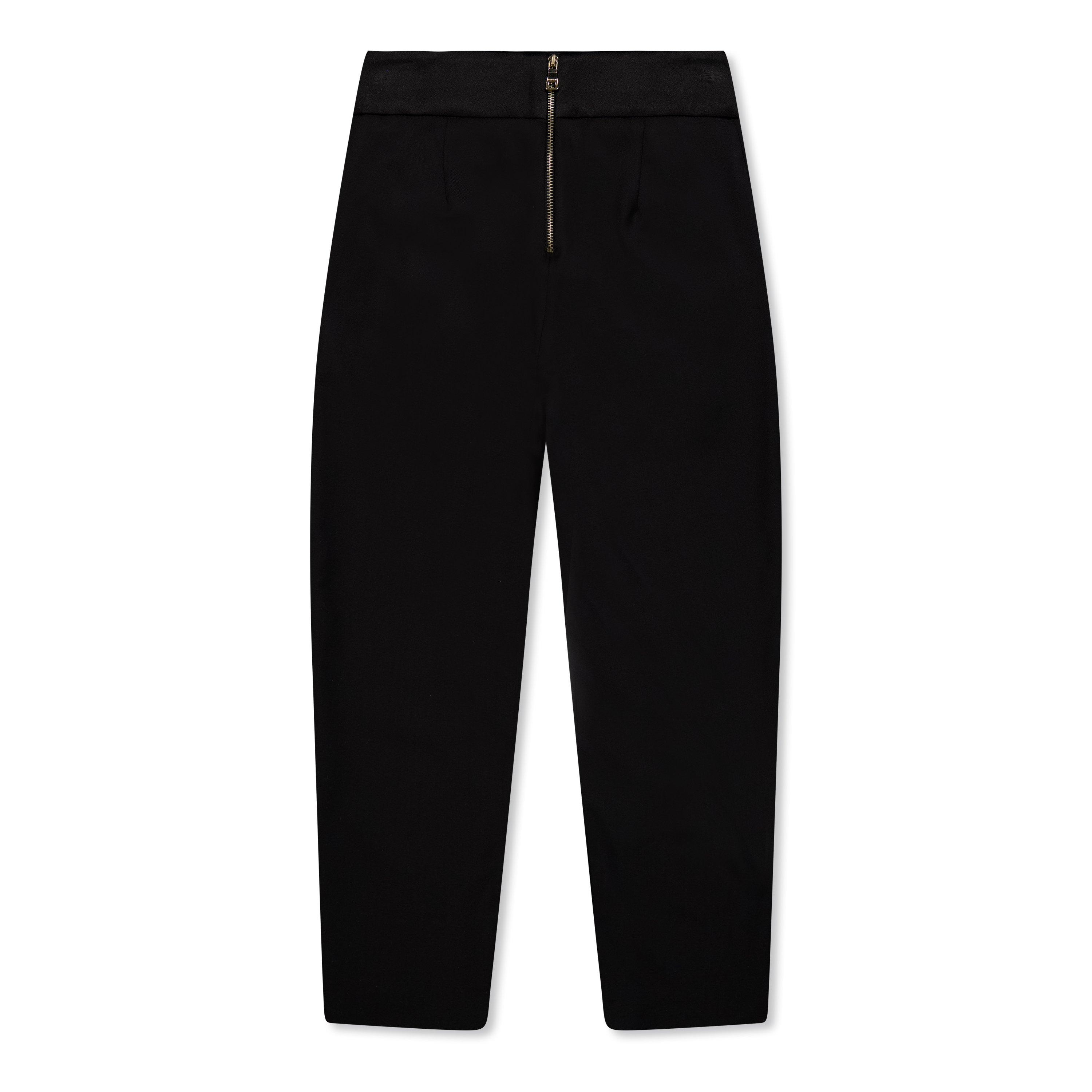 black - Balmain - Kids' Button Straight Leg Trousers - 3