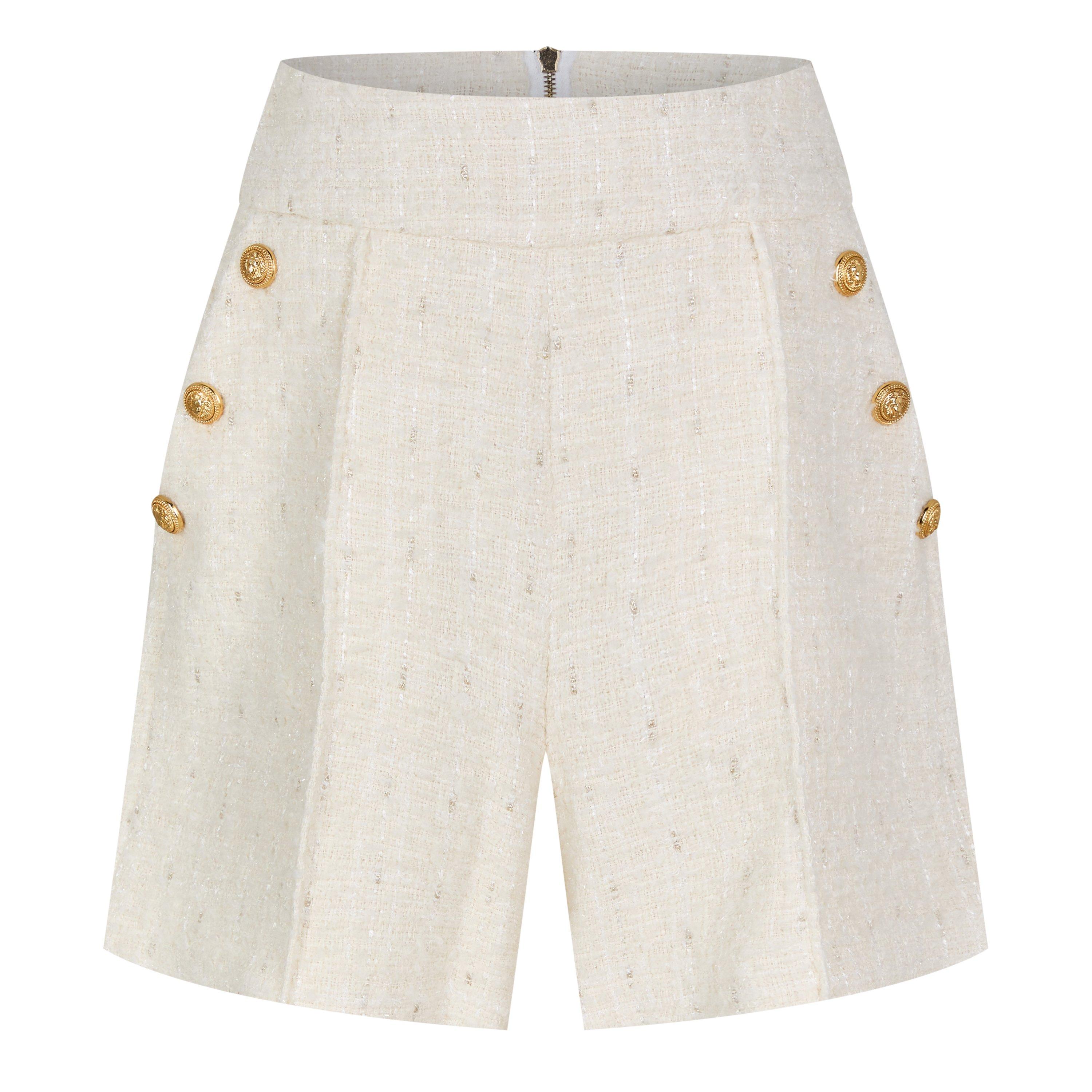 ivory - Balmain - Kids' Woven Elastic Waistband Tracksuit Shorts - 1