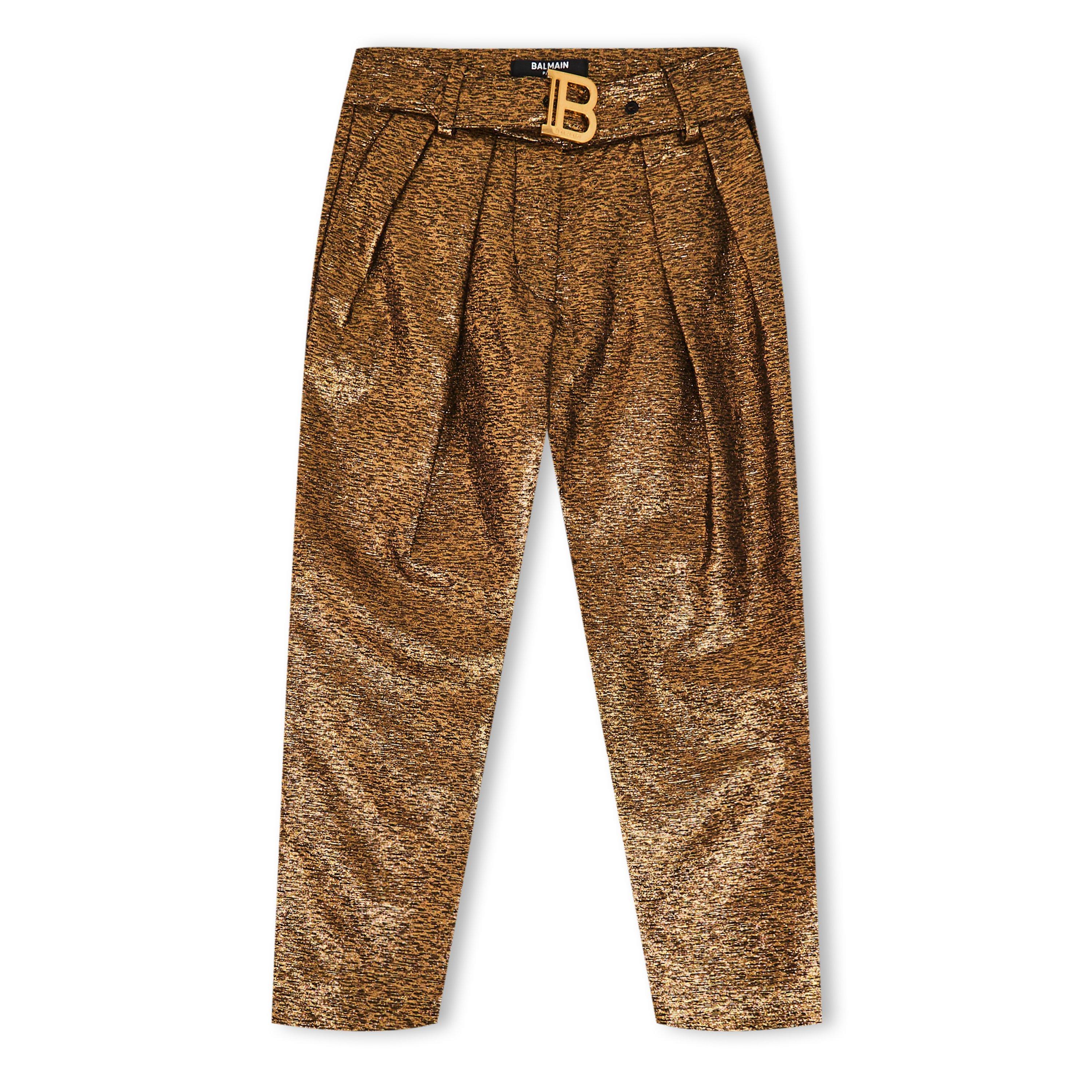 Balmain Kids' Logo Straight Leg Trouser - Oro scuro - Size 6Y