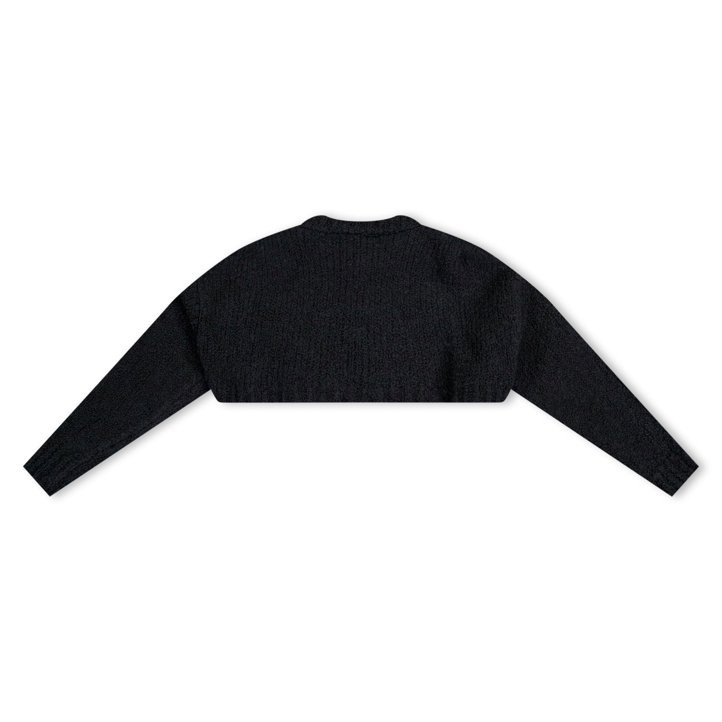 black - Balmain - Kids' Cropped Hoodie - 2