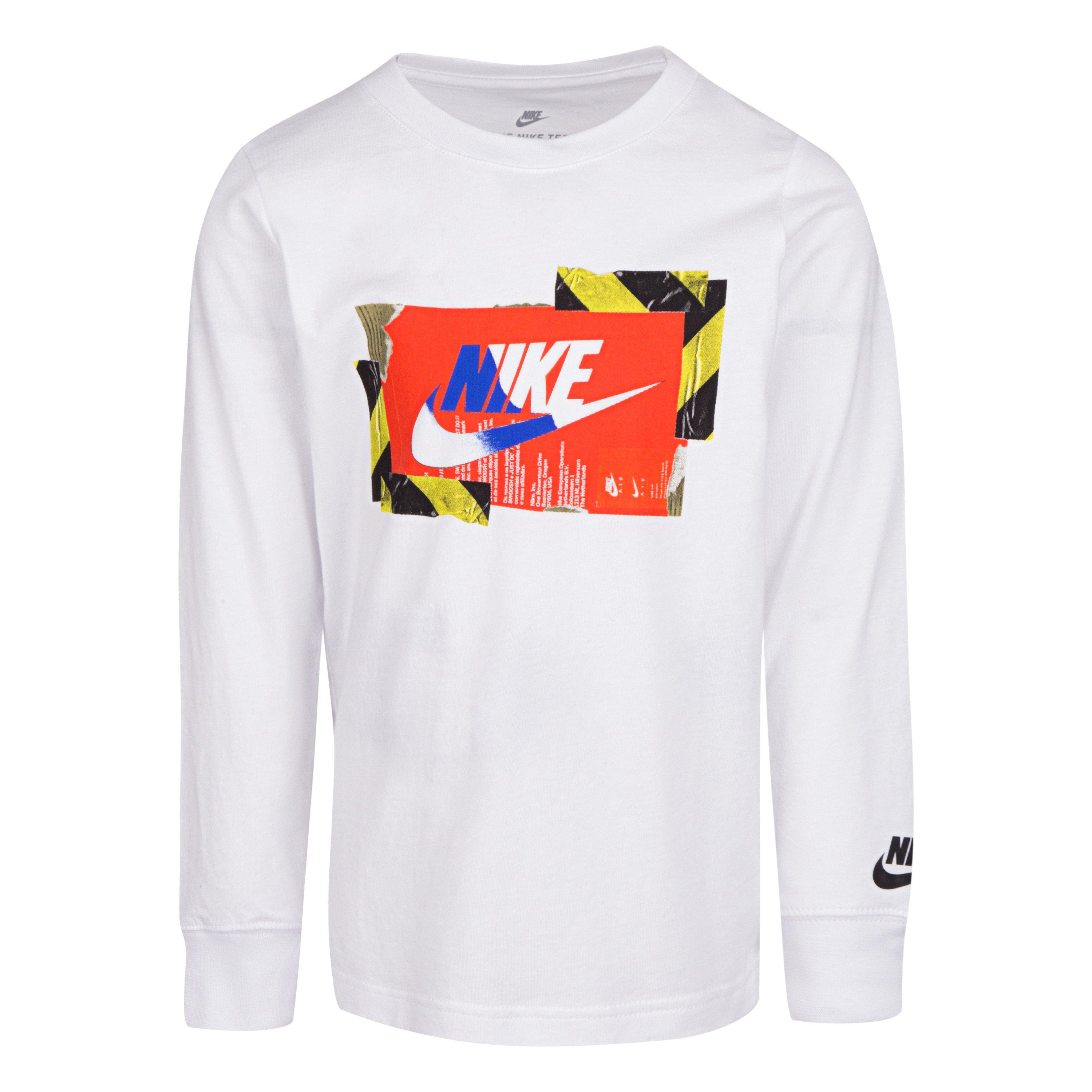 White - Nike - Kids' Hazard Long Sleeve T-Shirt - 1
