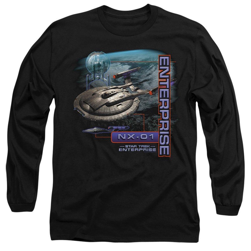 Black - Star Trek - Star Trek Enterprise Nx 01 Long Sleeve T-Shirt Bl - 1