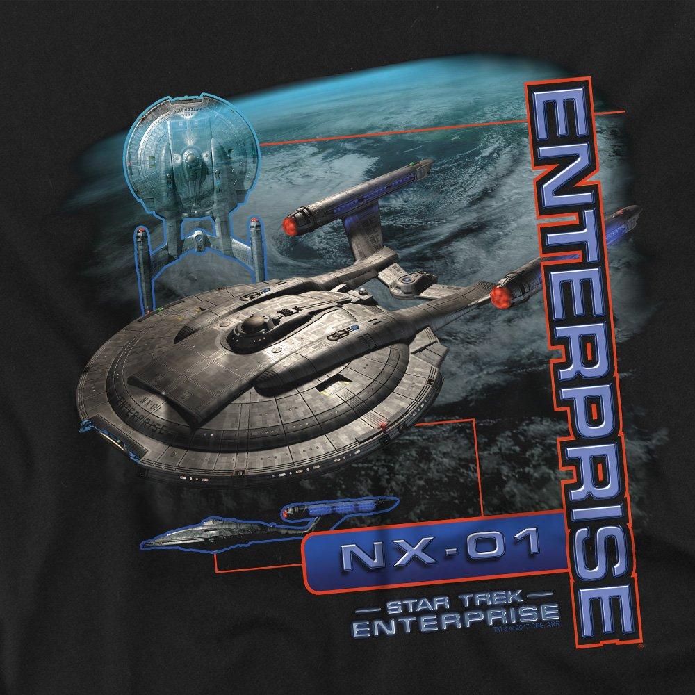 Black - Star Trek - Star Trek Enterprise Nx 01 Long Sleeve T-Shirt Bl - 2