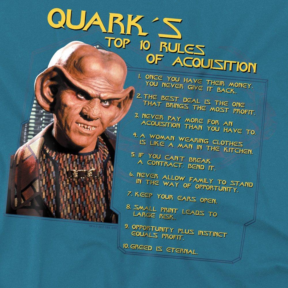 Grey - Star Trek - Star Trek Quarks Rules T Shirt Slate - 2