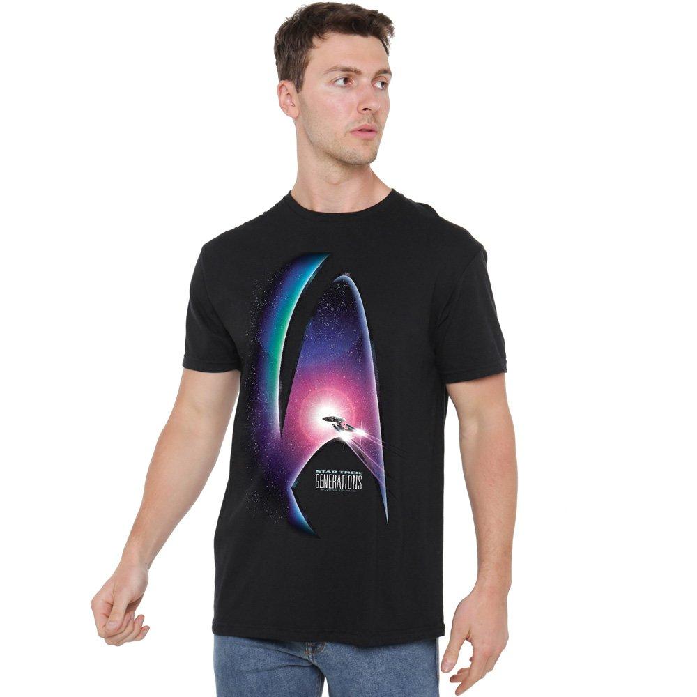 Black - Star Trek - Star Trek Generations(Movie) T Shirt Black - 1