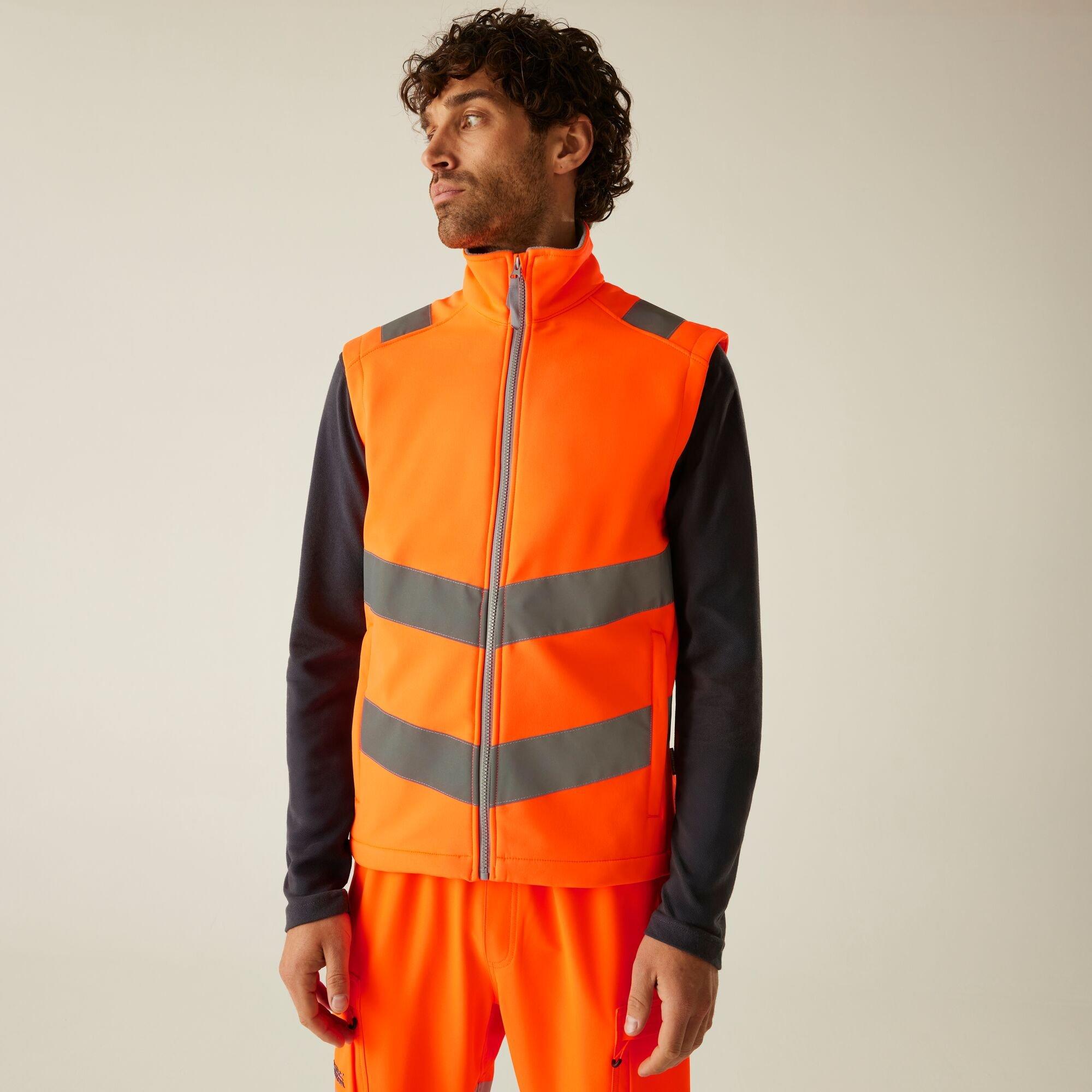Regatta Men's Hi-Vis Pro Contract Ablaze Softshell Bodywar - Orange - 4XL