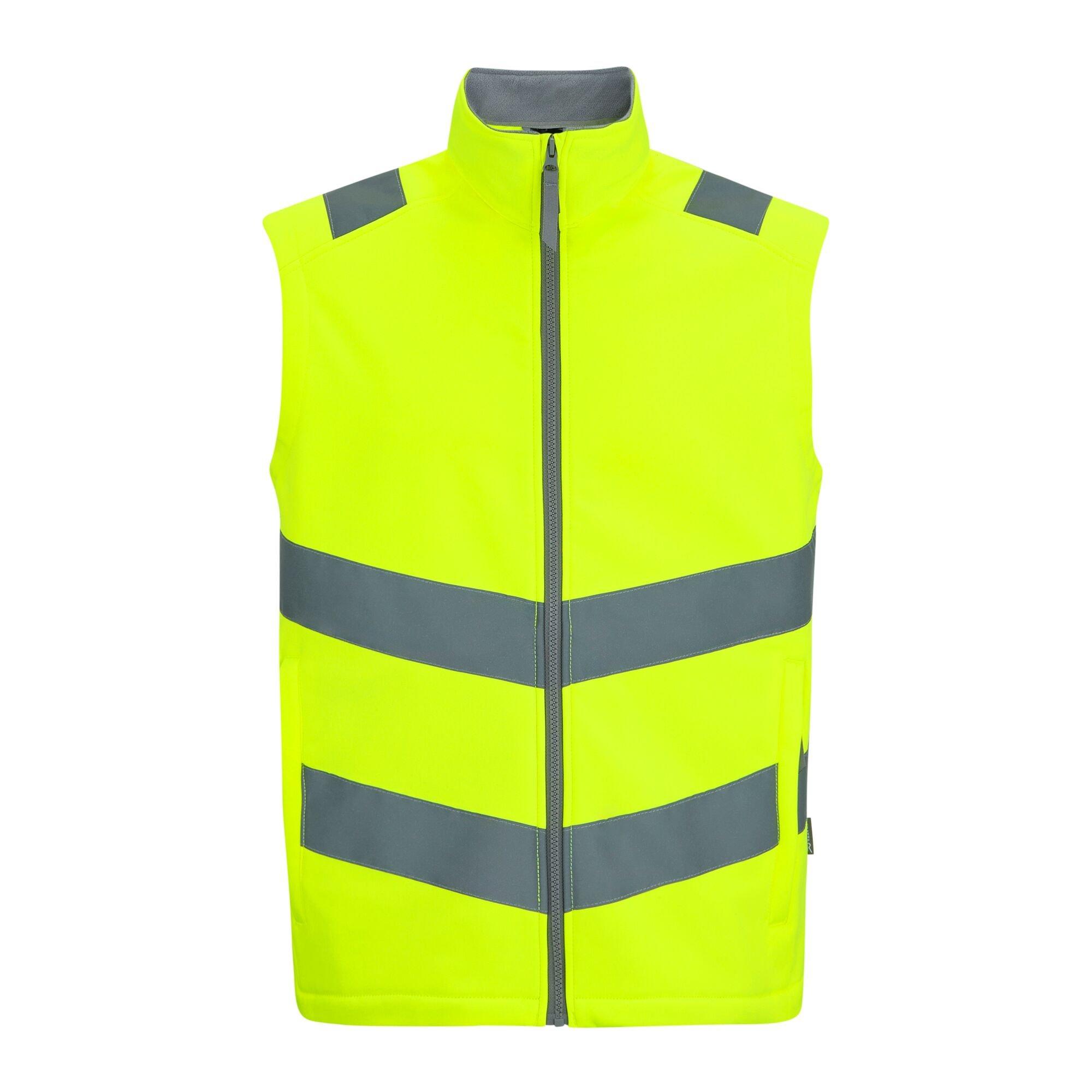 Yellow - Regatta - Mens Hi-Vis Pro Contract Ablaze Softshell Bodywar - 6