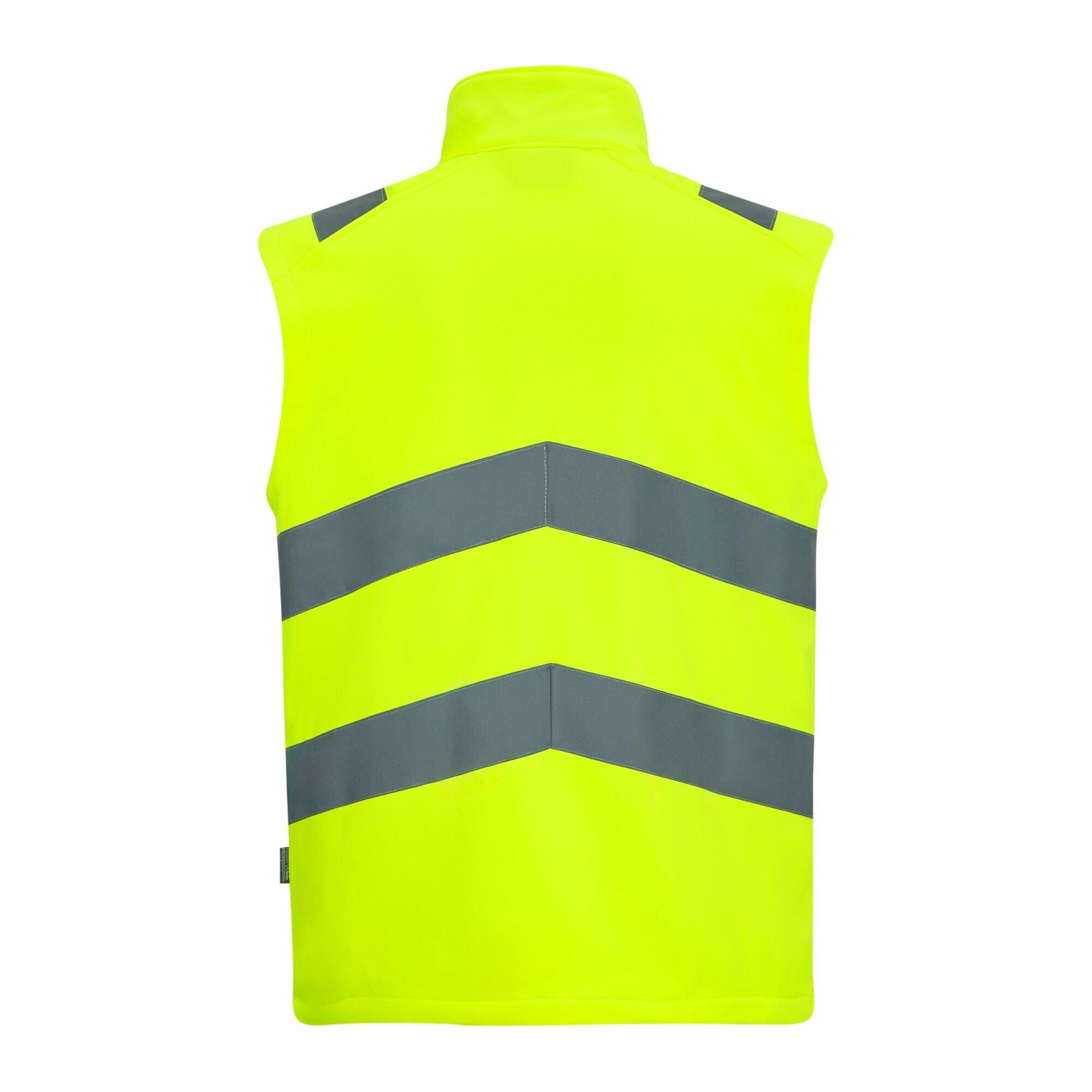 Yellow - Regatta - Mens Hi-Vis Pro Contract Ablaze Softshell Bodywar - 7